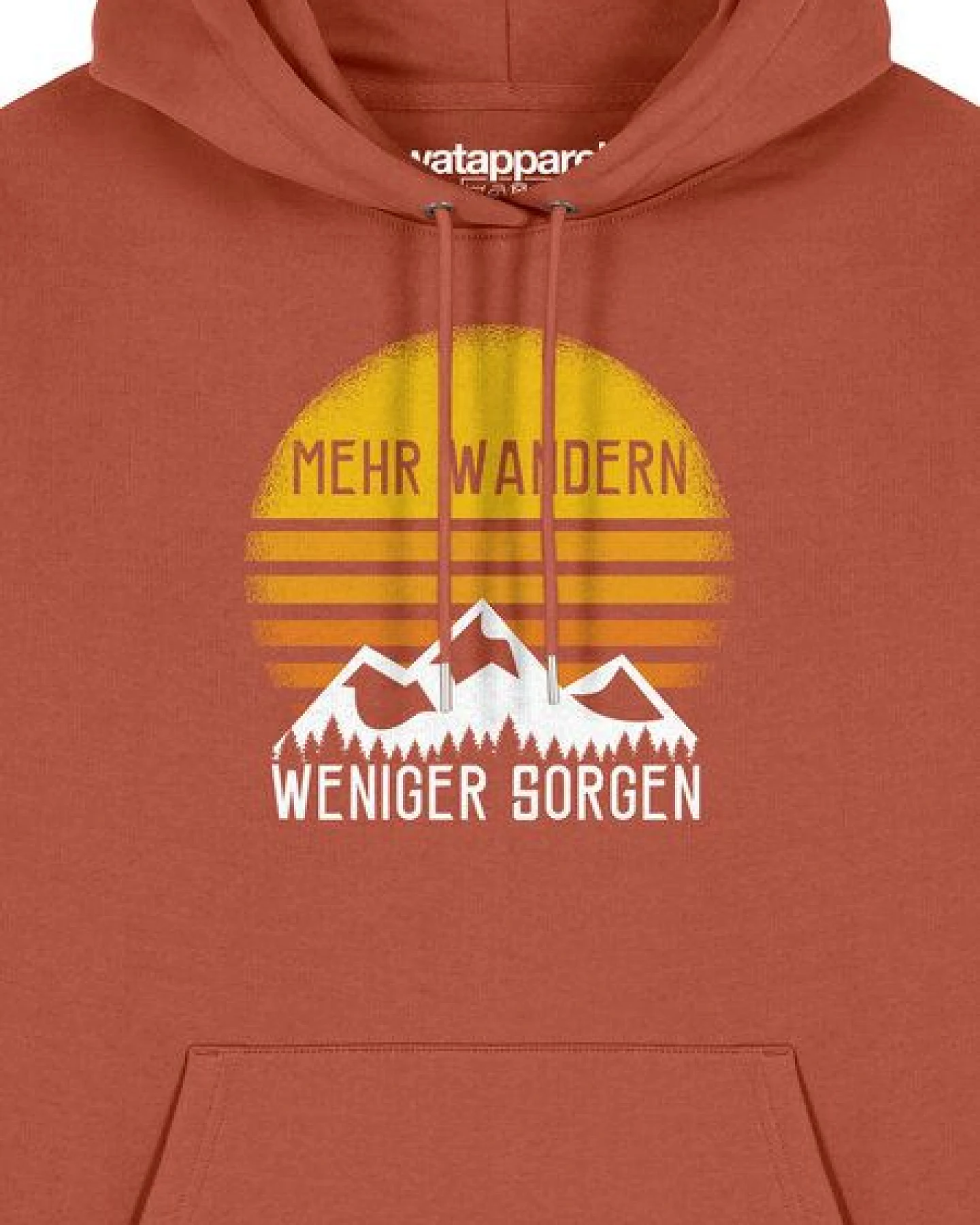 watapparel Hoodie Unisex Mehr Wandern – Ansicht 3