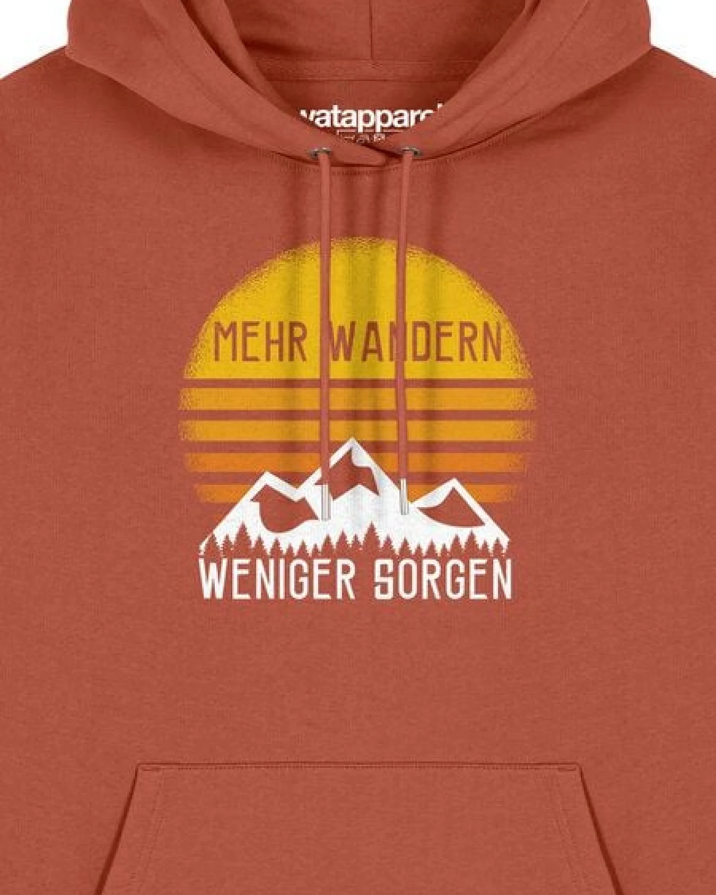 watapparel Hoodie Unisex Mehr Wandern – Ansicht 3