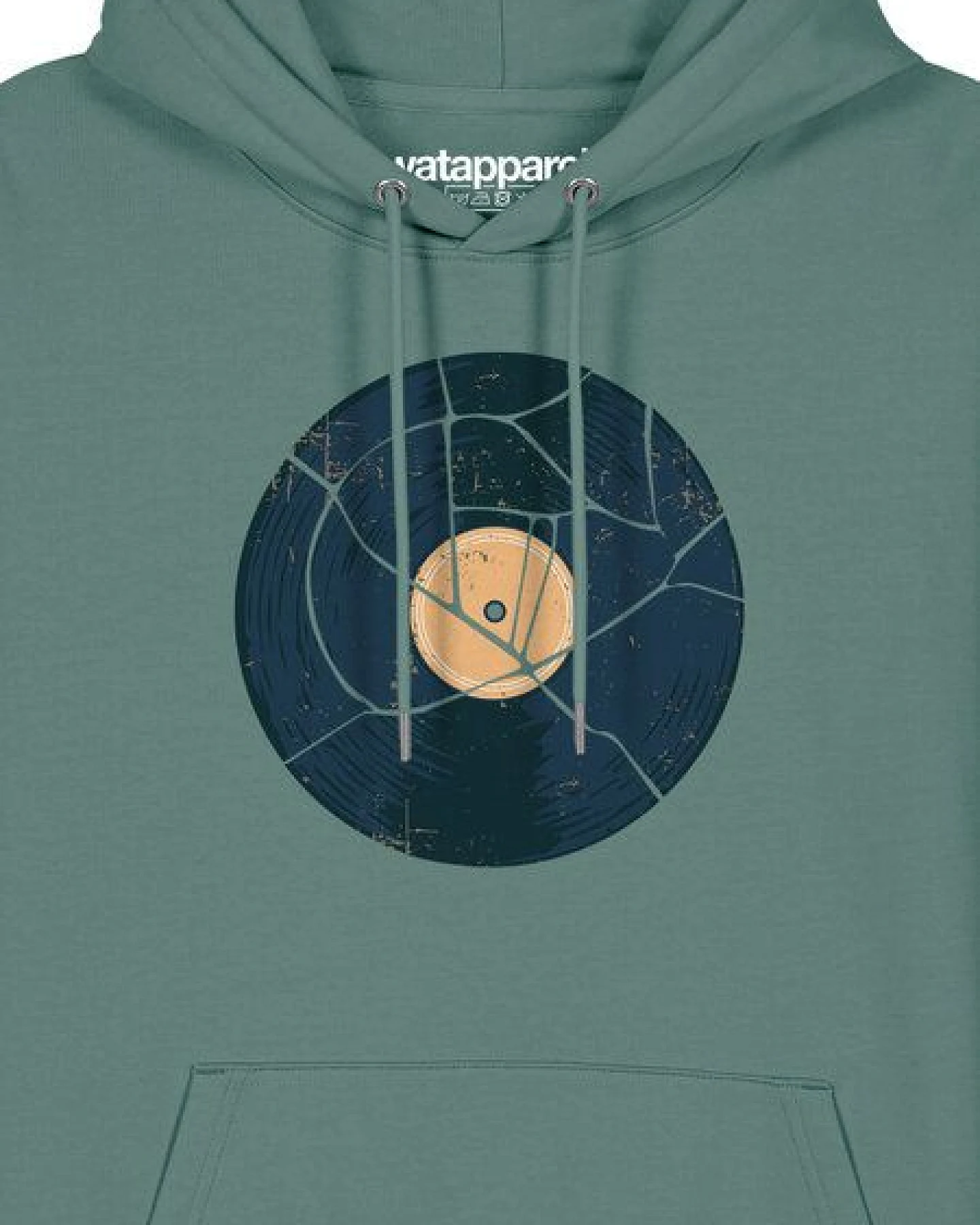 watapparel Hoodie Unisex Broken Vinyl – Ansicht 3