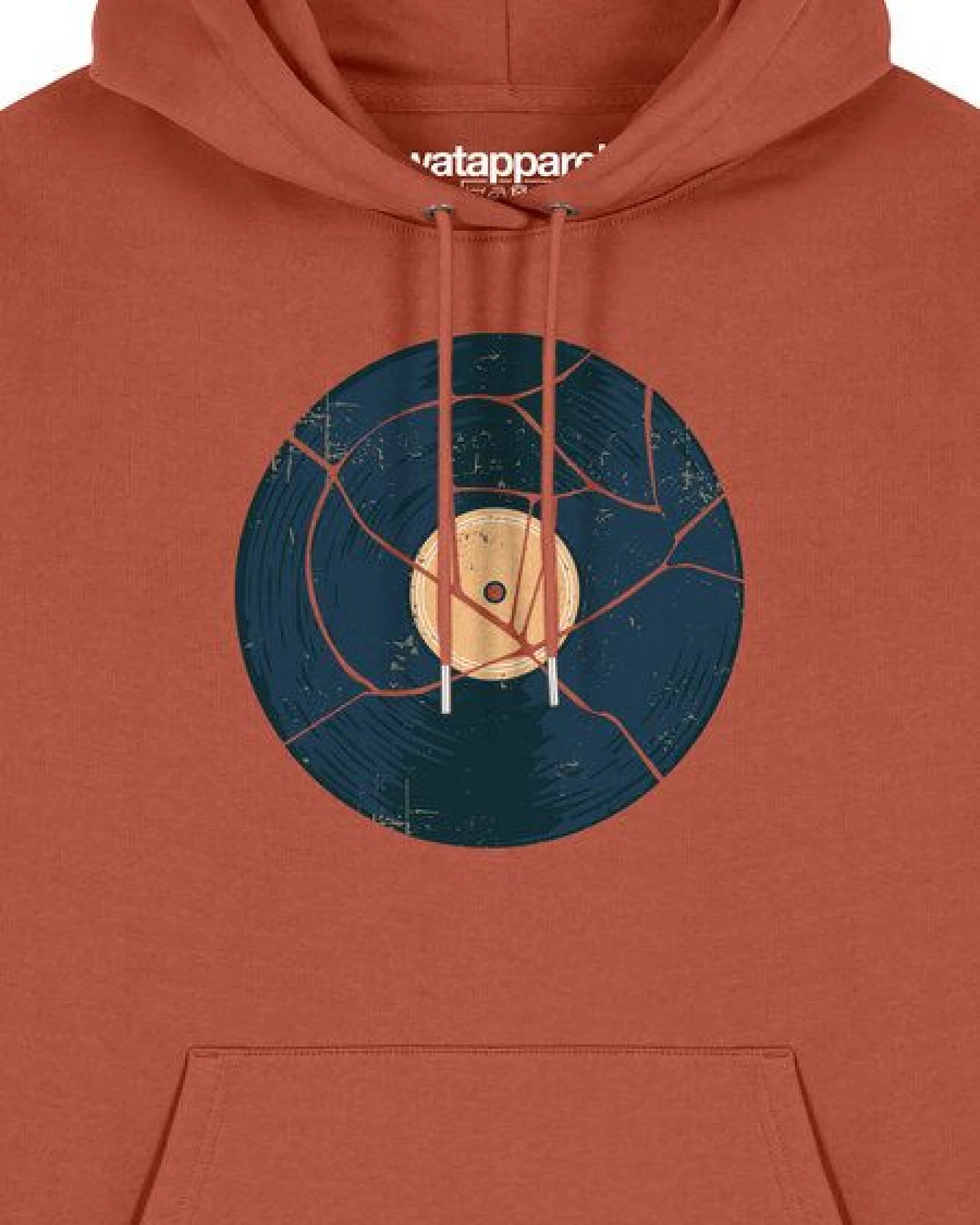 watapparel Hoodie Unisex Broken Vinyl – Ansicht 3