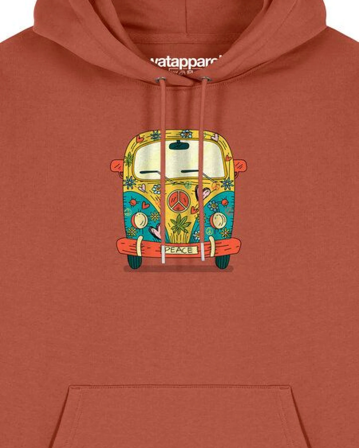 watapparel Hoodie Unisex Hippies Bus – Ansicht 3