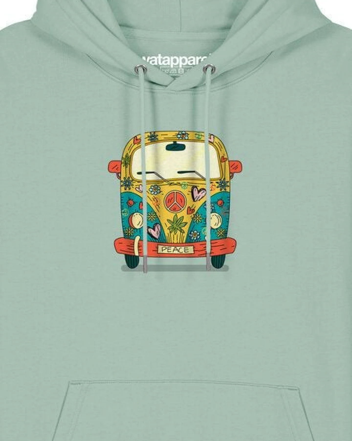 watapparel Hoodie Unisex Hippies Bus – Ansicht 3