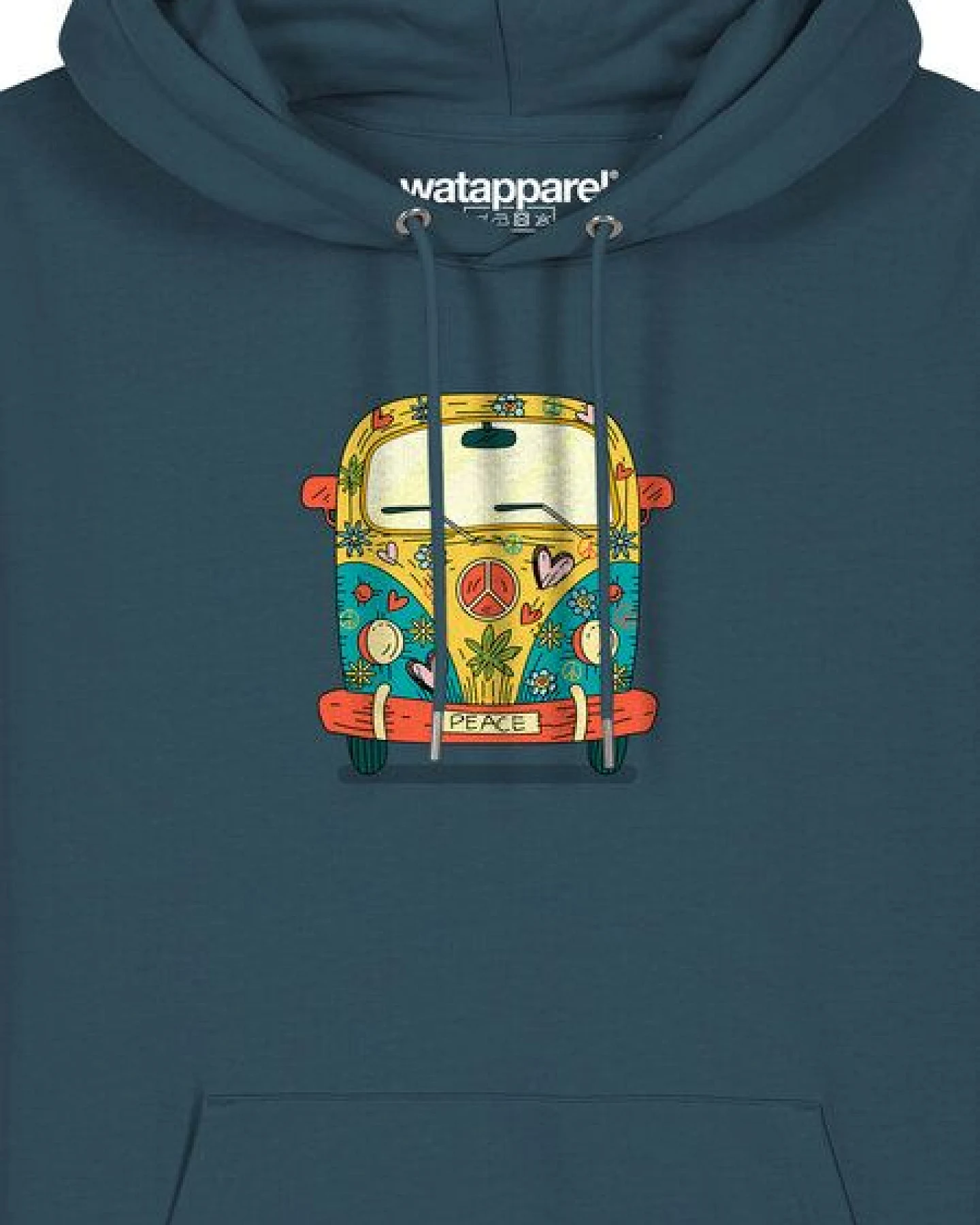 watapparel Hoodie Unisex Hippies Bus – Ansicht 3