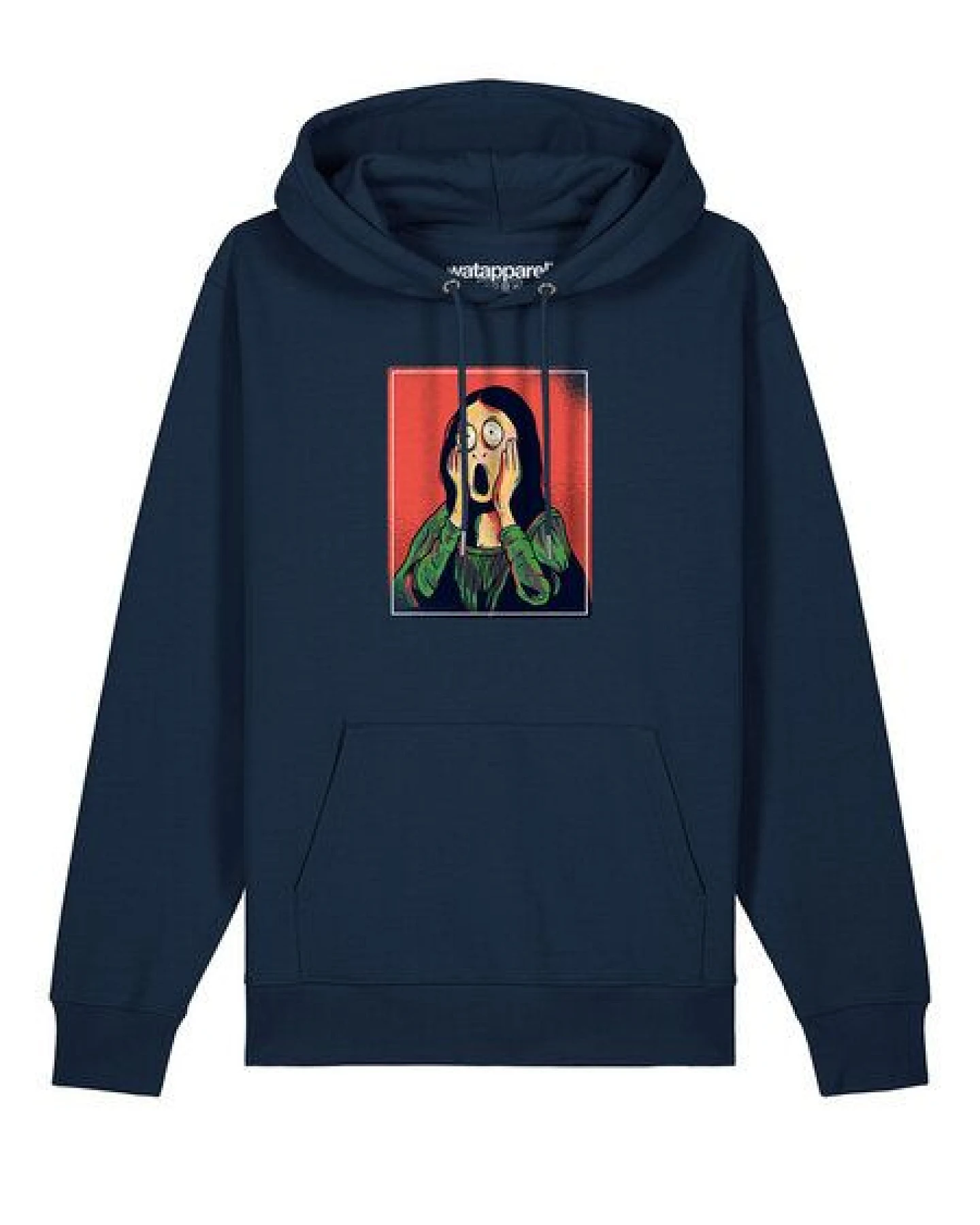 watapparel Hoodie Unisex Mona Lisa Scream – Ansicht 2