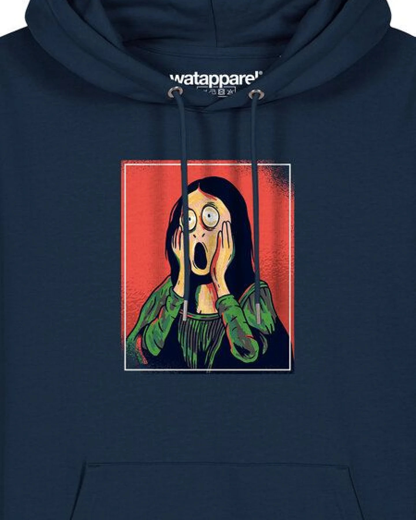 watapparel Hoodie Unisex Mona Lisa Scream – Ansicht 3