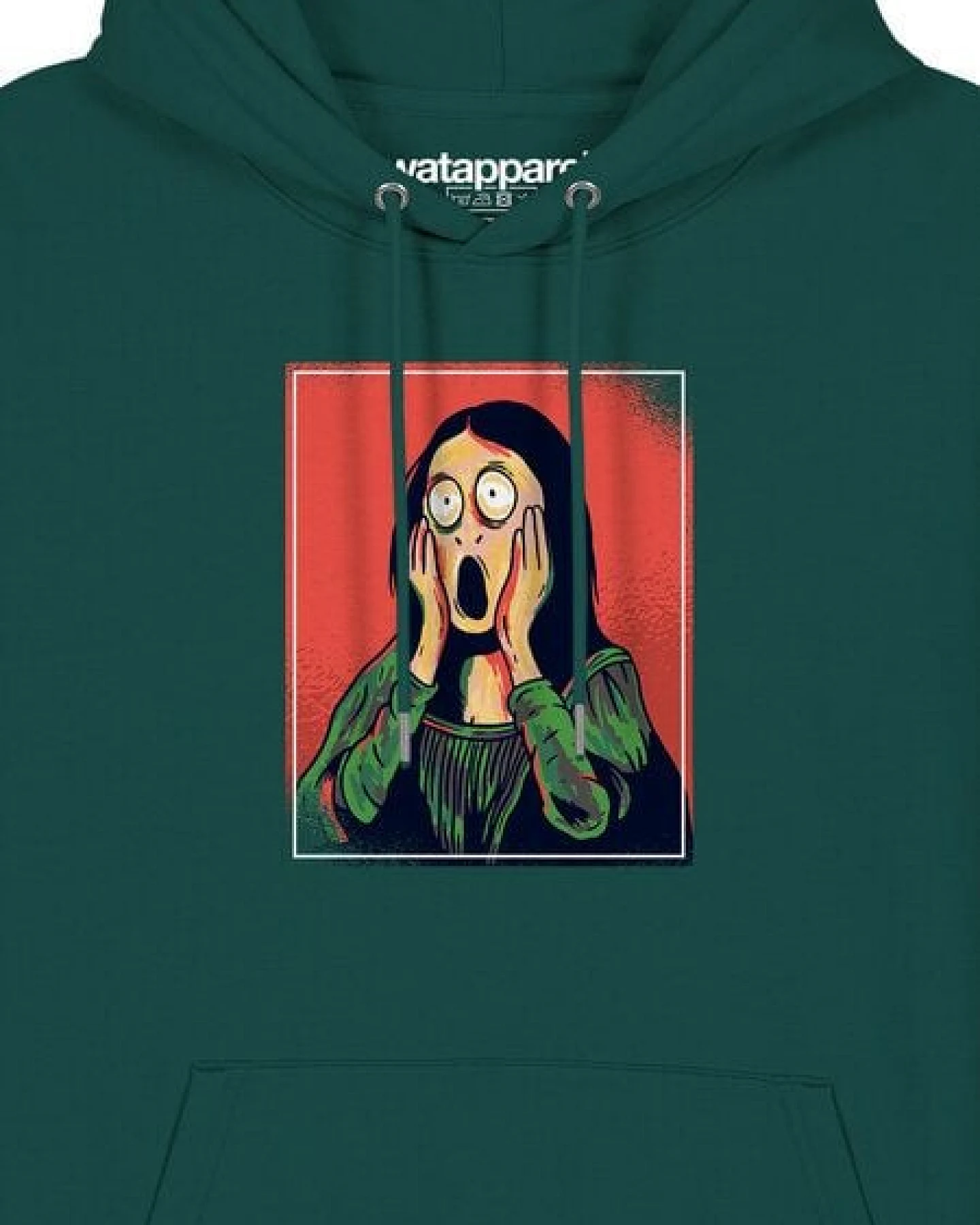 watapparel Hoodie Unisex Mona Lisa Scream – Ansicht 3