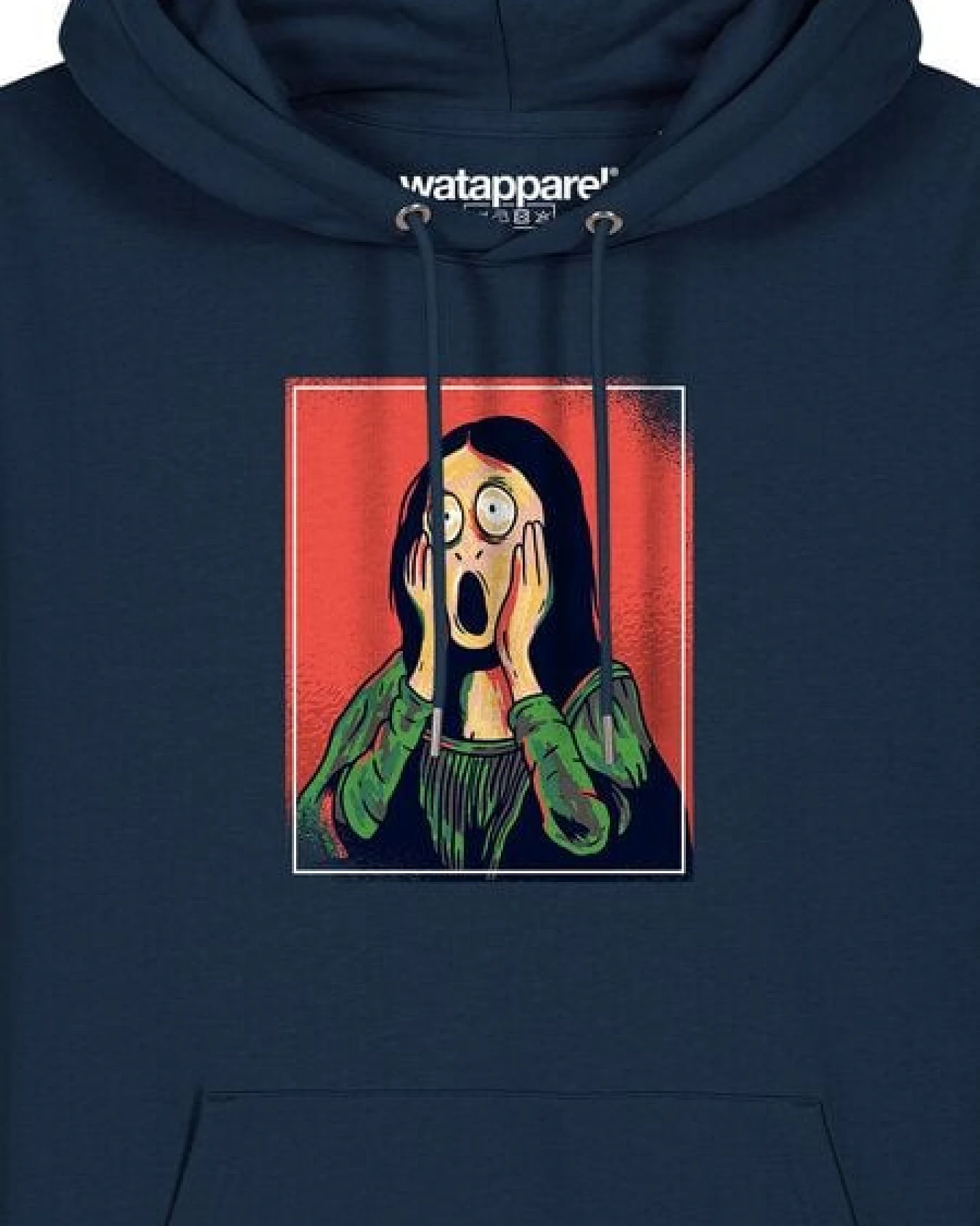watapparel Hoodie Unisex Mona Lisa Scream – Ansicht 3
