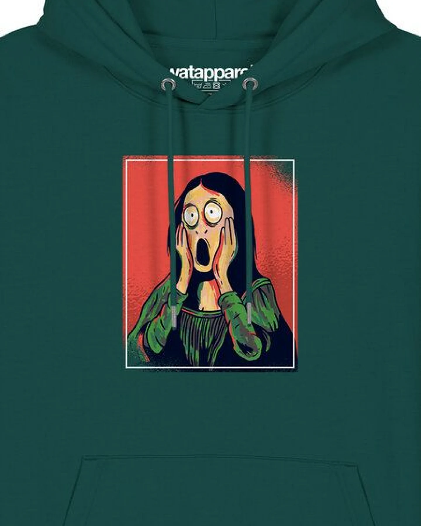 watapparel Hoodie Unisex Mona Lisa Scream – Ansicht 3