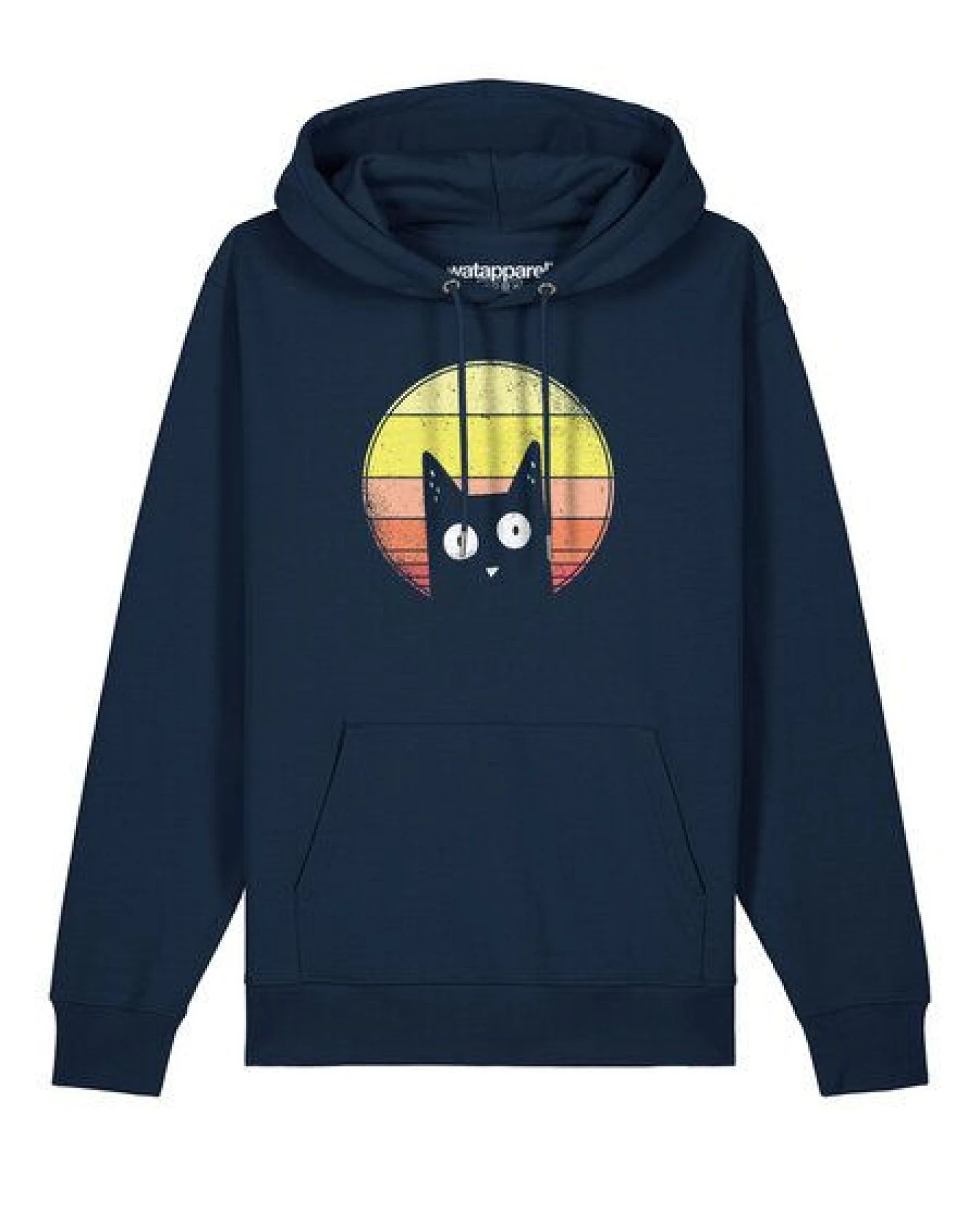 watapparel Hoodie Unisex Sunset Cat – Ansicht 2