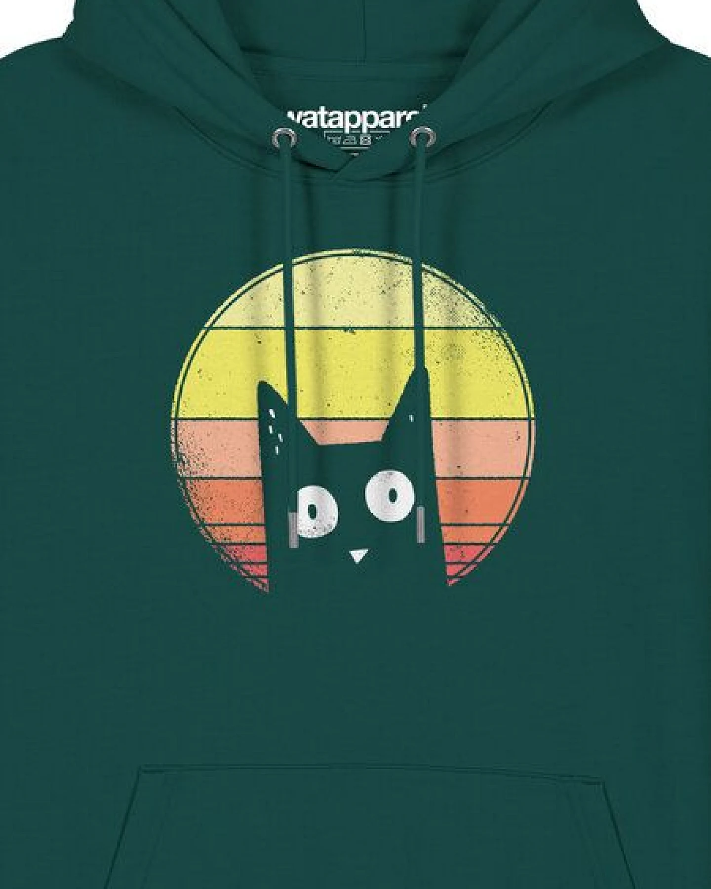 watapparel Hoodie Unisex Sunset Cat – Ansicht 3