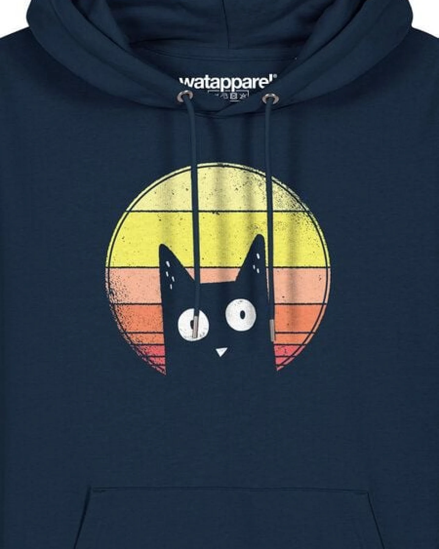 watapparel Hoodie Unisex Sunset Cat – Ansicht 3