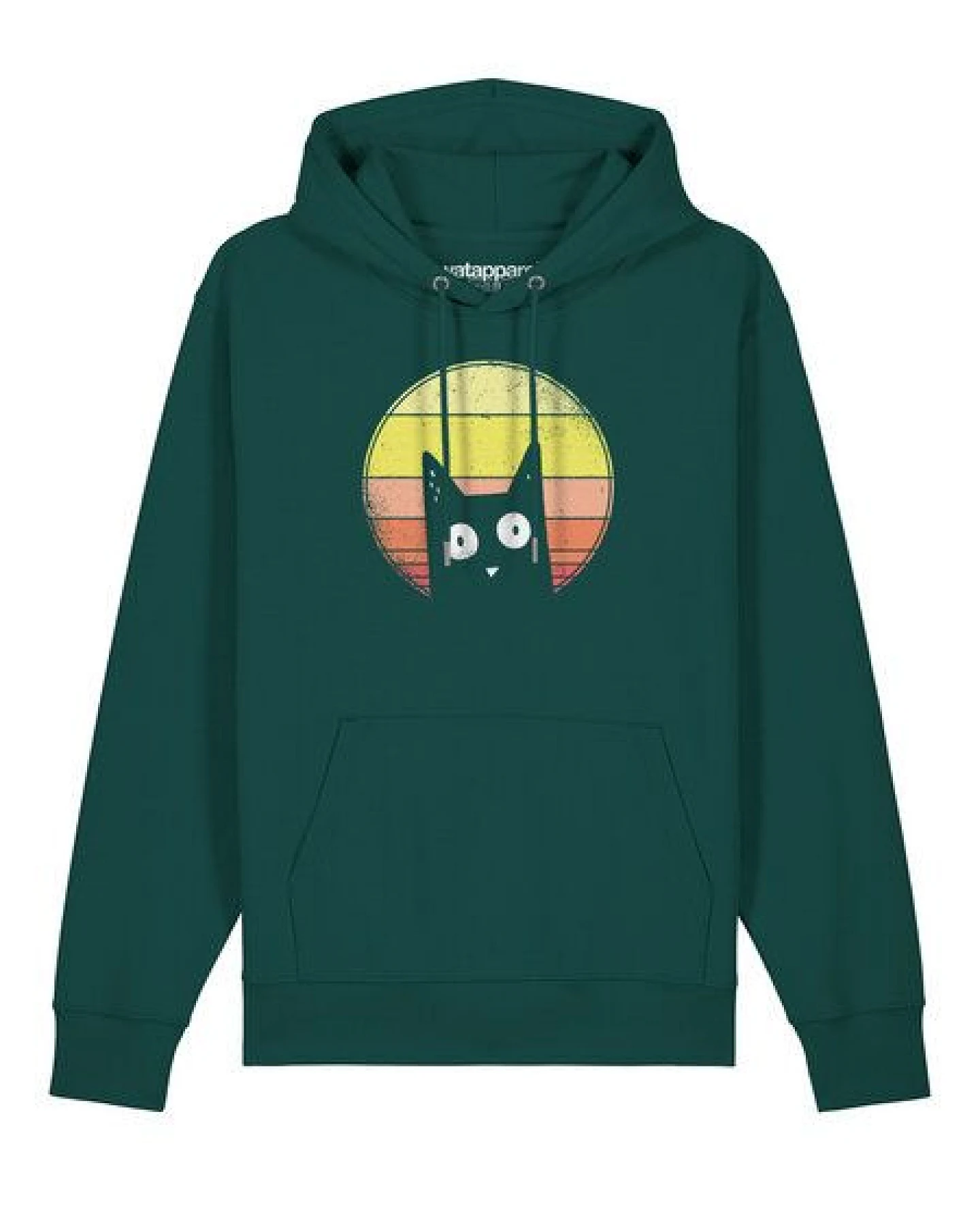 watapparel Hoodie Unisex Sunset Cat – Ansicht 2