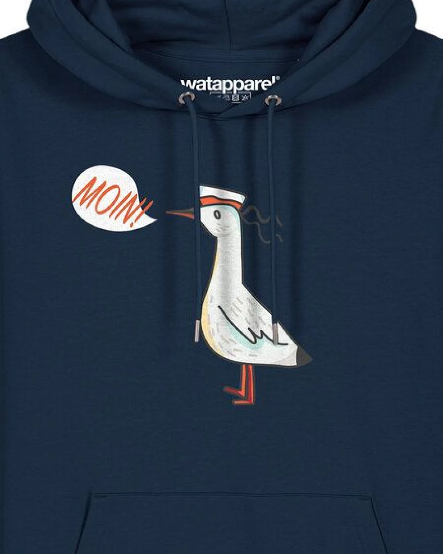 watapparel Hoodie Unisex Moin Seagull – Ansicht 3