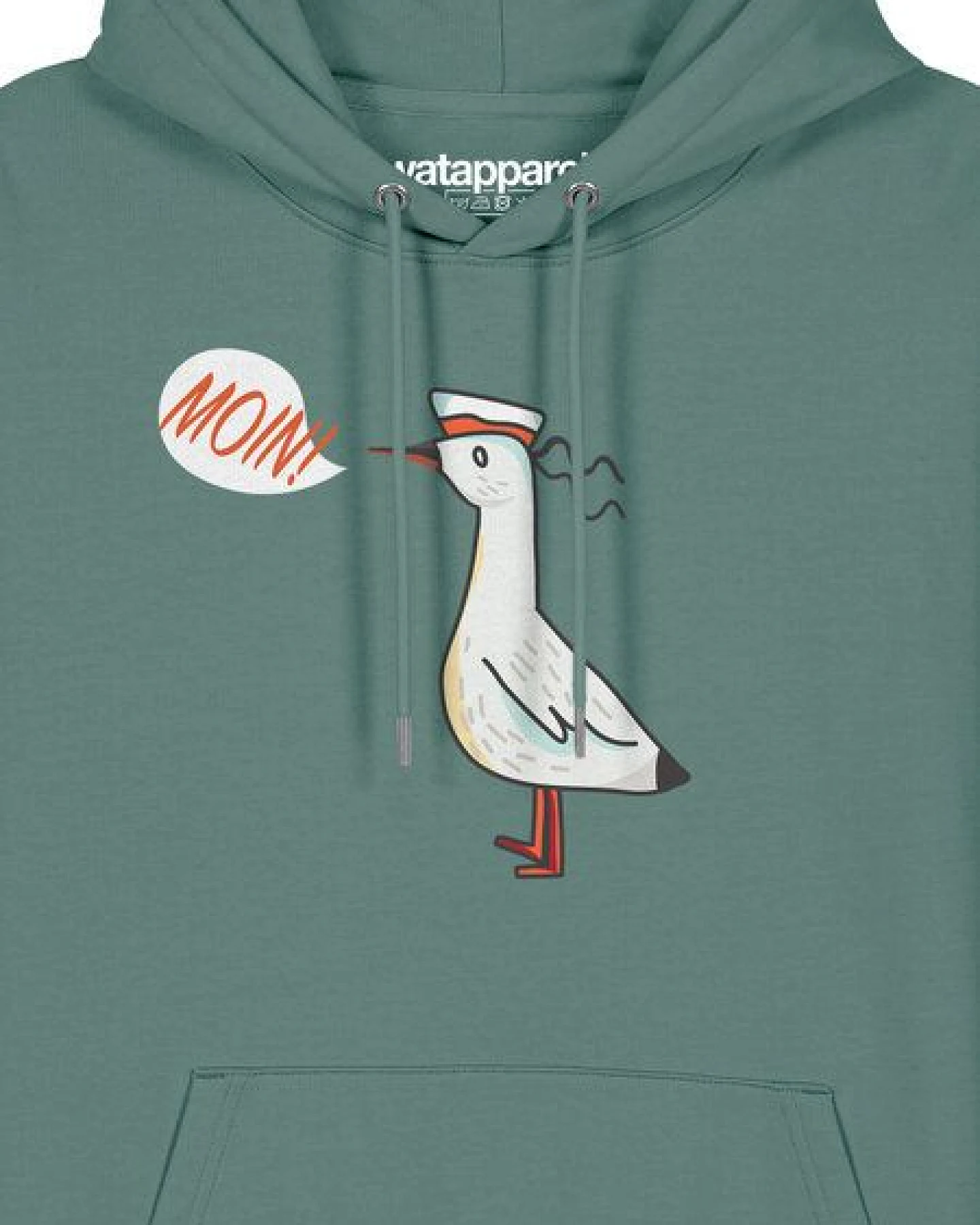 watapparel Hoodie Unisex Moin Seagull – Ansicht 3