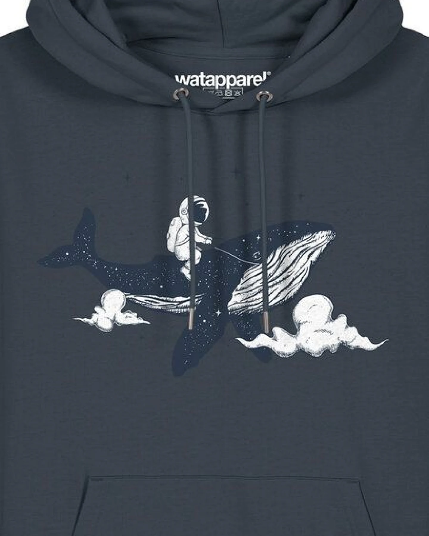 watapparel Hoodie Unisex Spacewhale – Ansicht 3