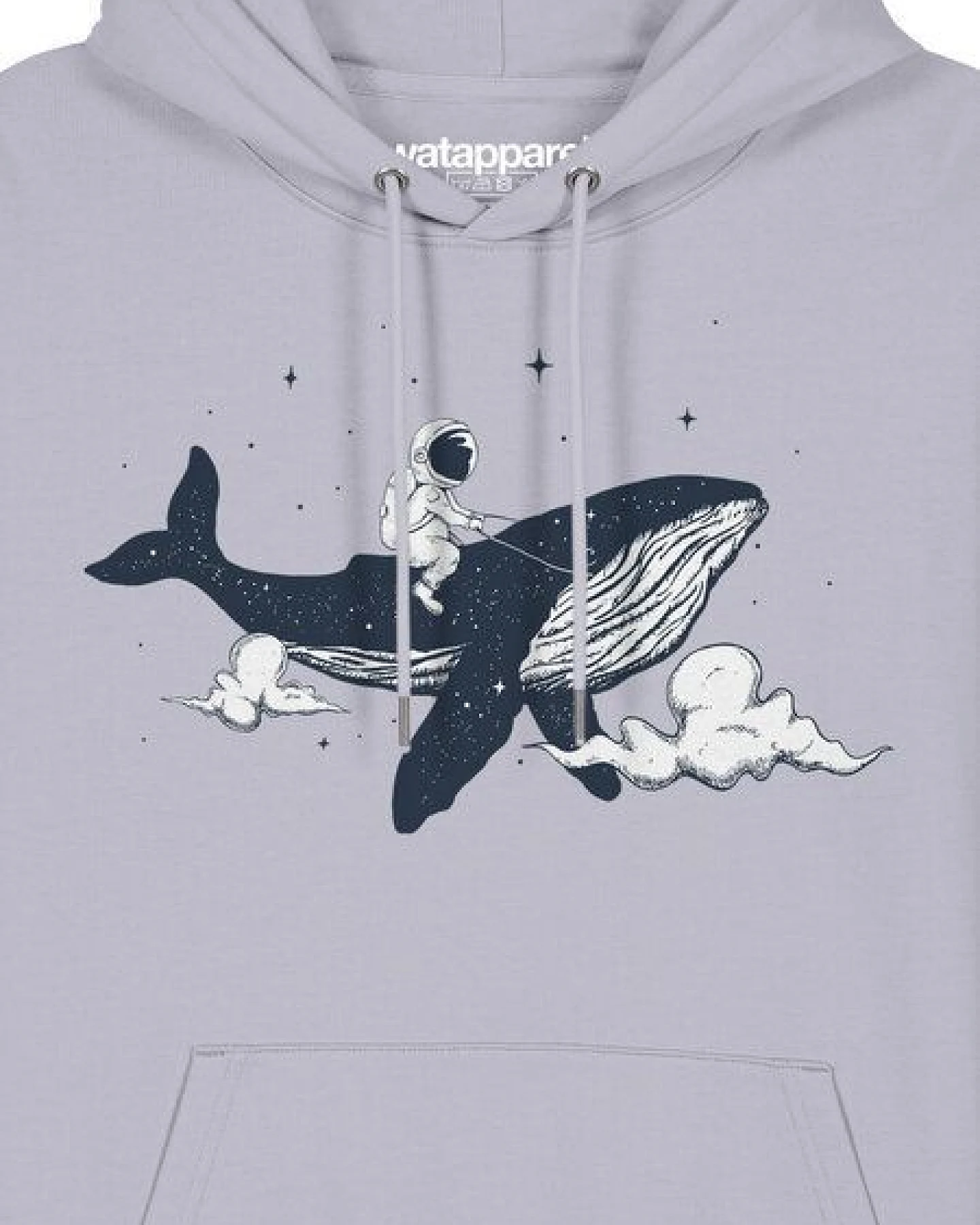 watapparel Hoodie Unisex Spacewhale – Ansicht 3