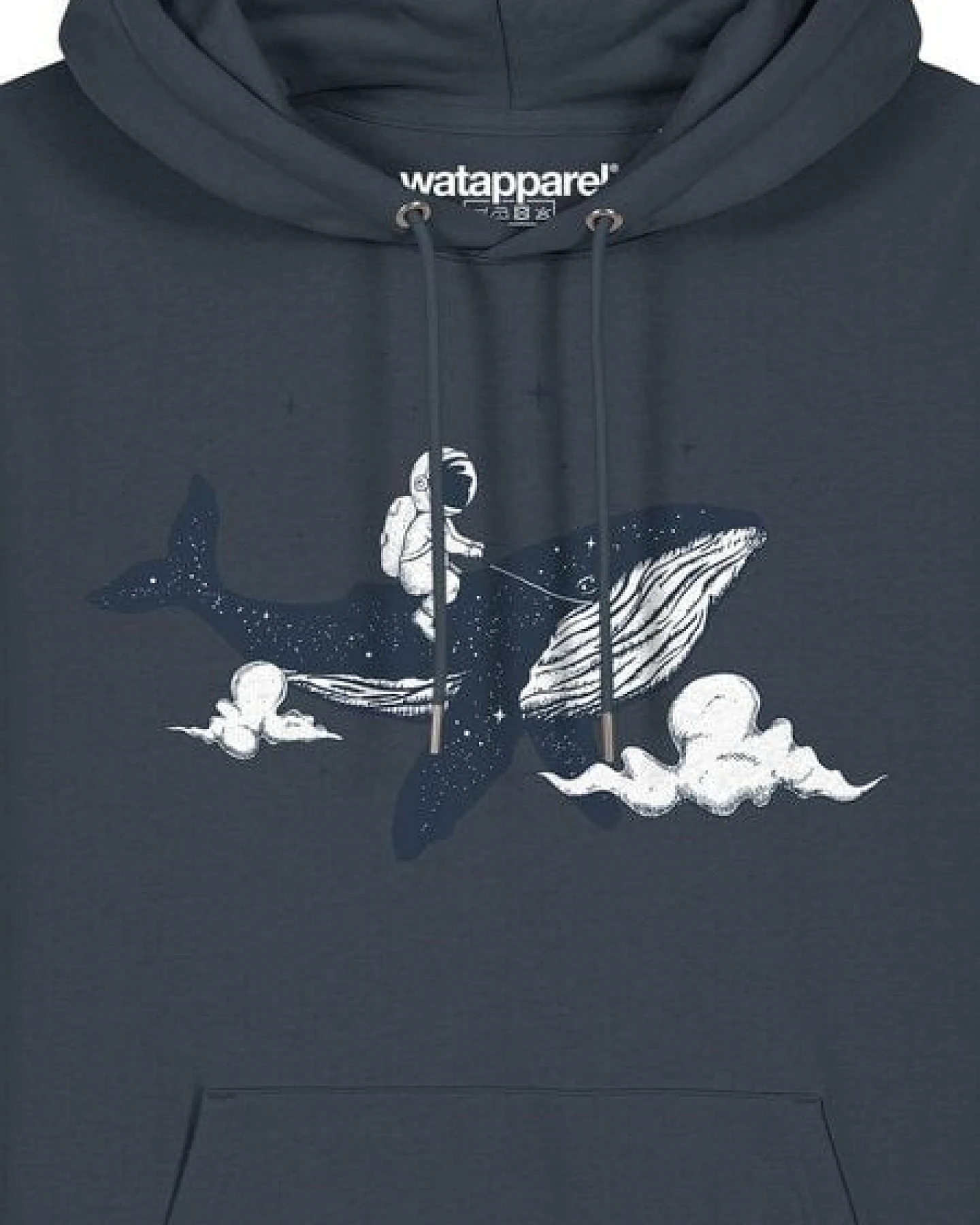 watapparel Hoodie Unisex Spacewhale – Ansicht 3