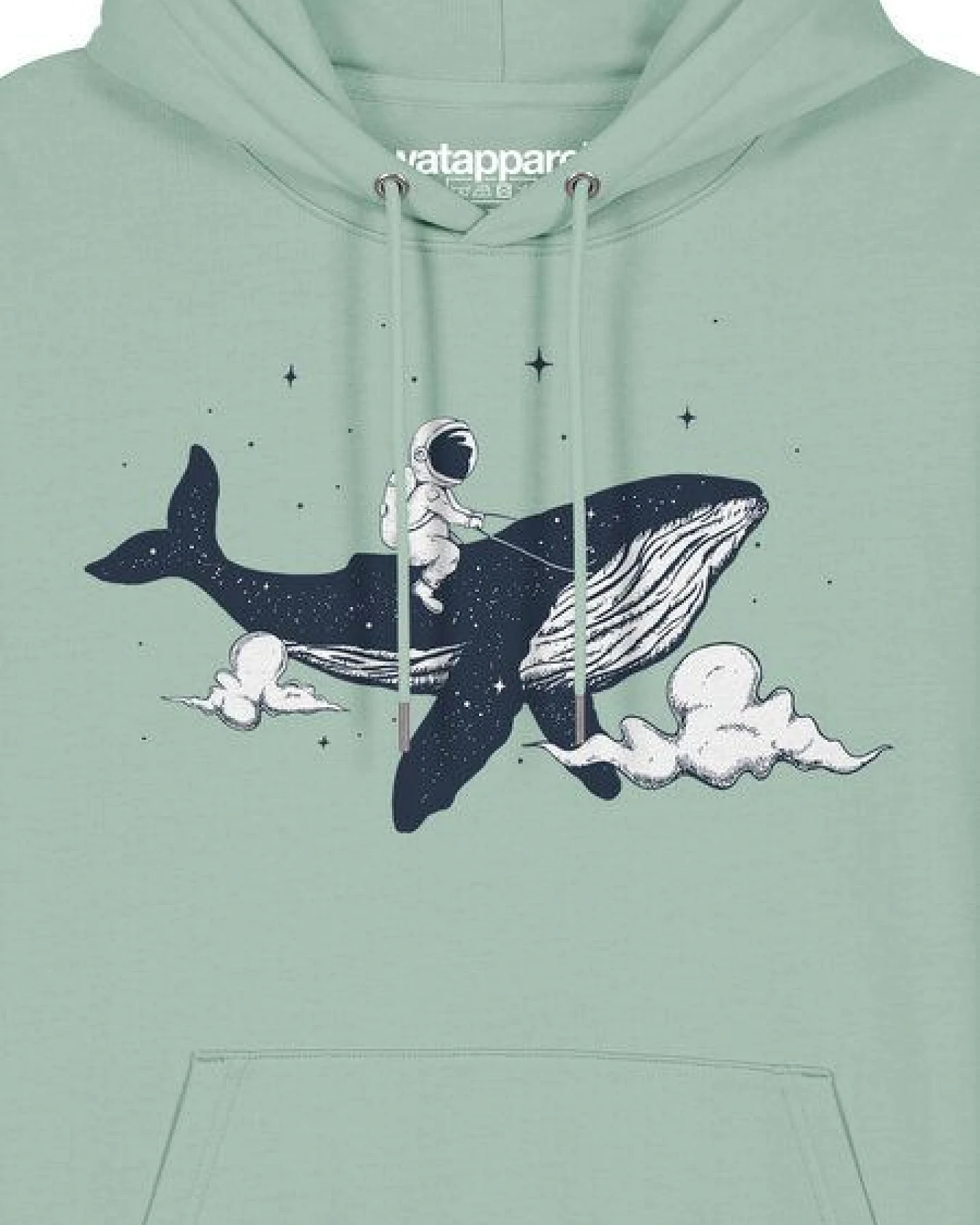 watapparel Hoodie Unisex Spacewhale – Ansicht 3