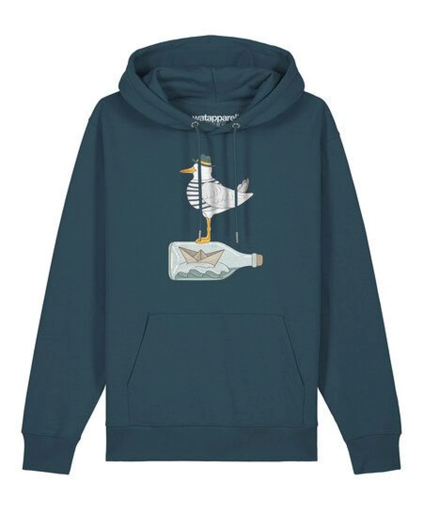 watapparel Hoodie Unisex Möwe mit Hut – Ansicht 2