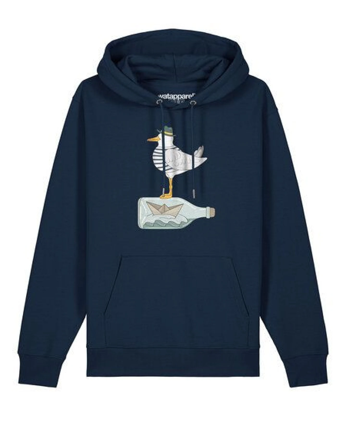 watapparel Hoodie Unisex Möwe mit Hut – Ansicht 2
