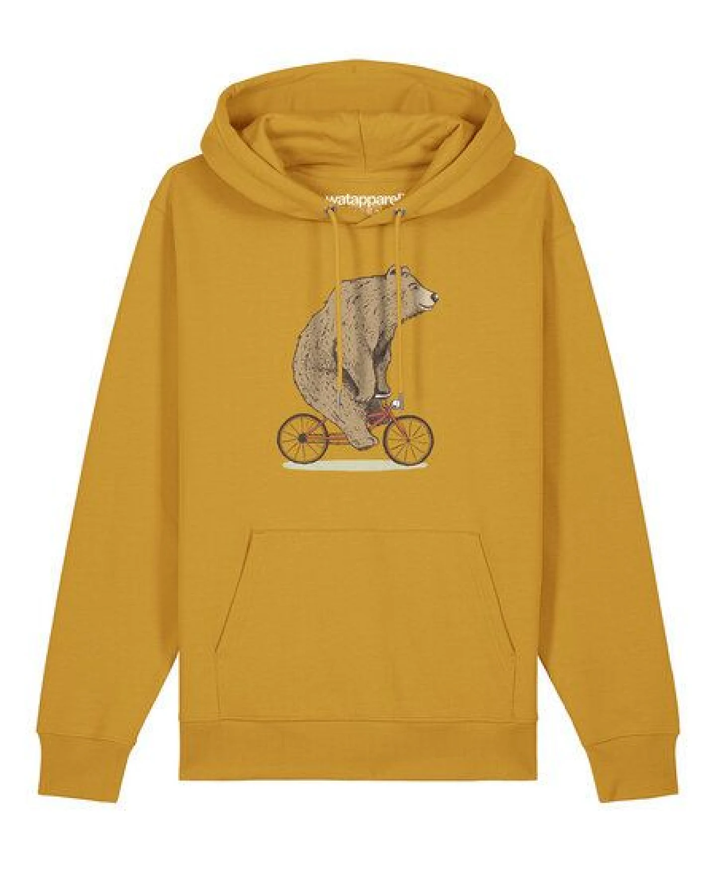 watapparel Hoodie Unisex Fahrradbär – Ansicht 2