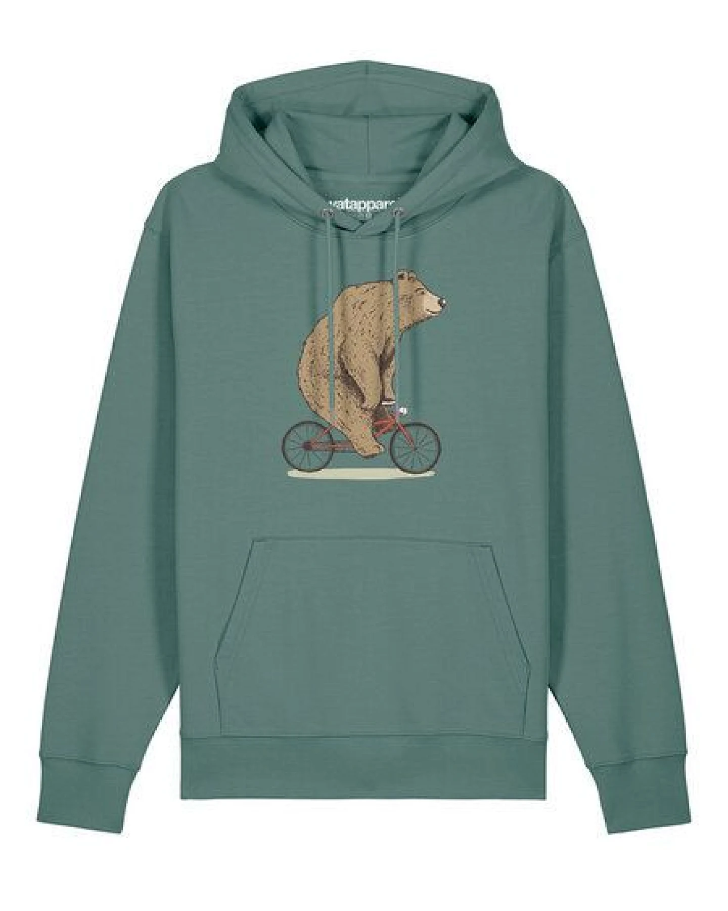 watapparel Hoodie Unisex Fahrradbär – Ansicht 2