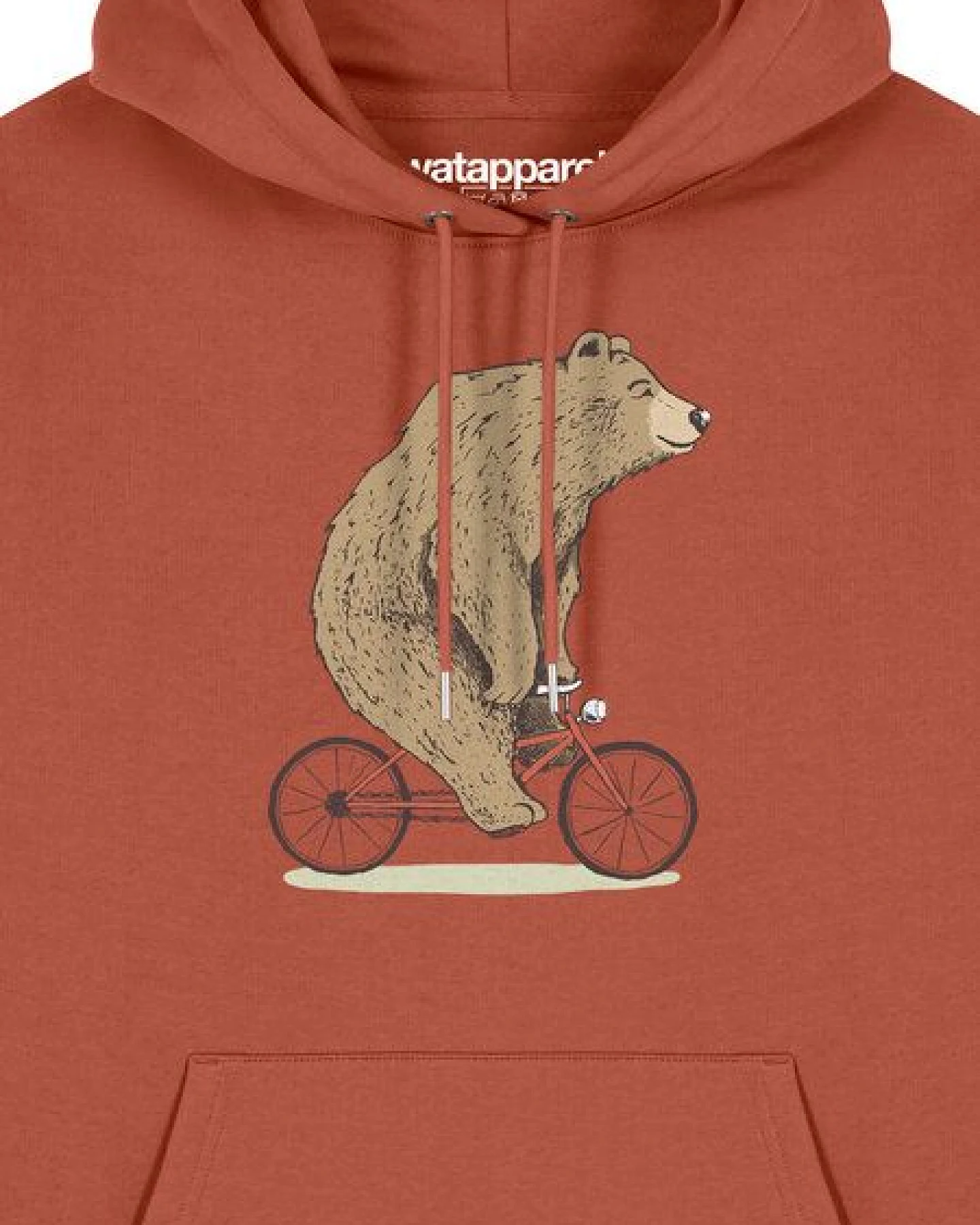 watapparel Hoodie Unisex Fahrradbär – Ansicht 3