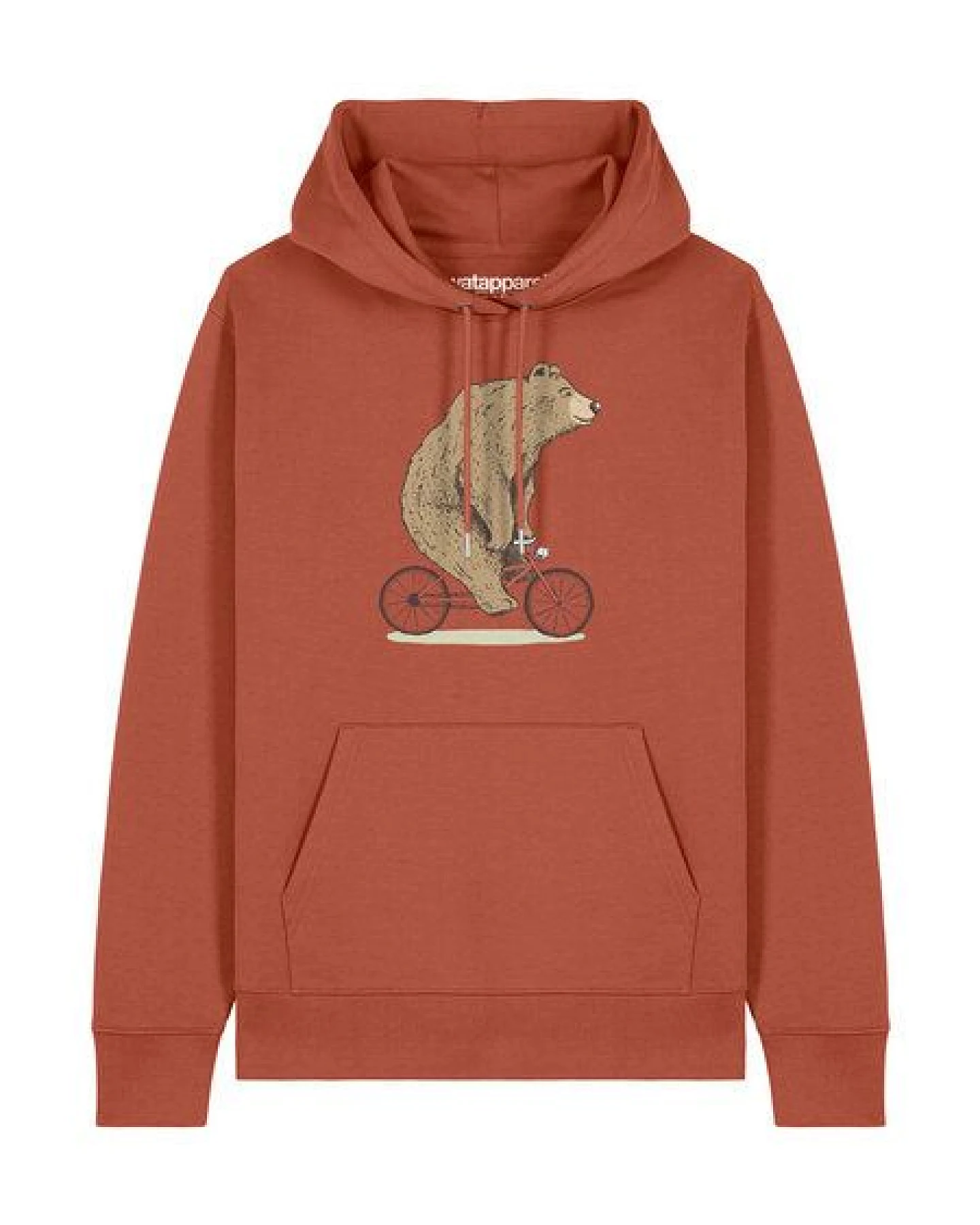 watapparel Hoodie Unisex Fahrradbär – Ansicht 2