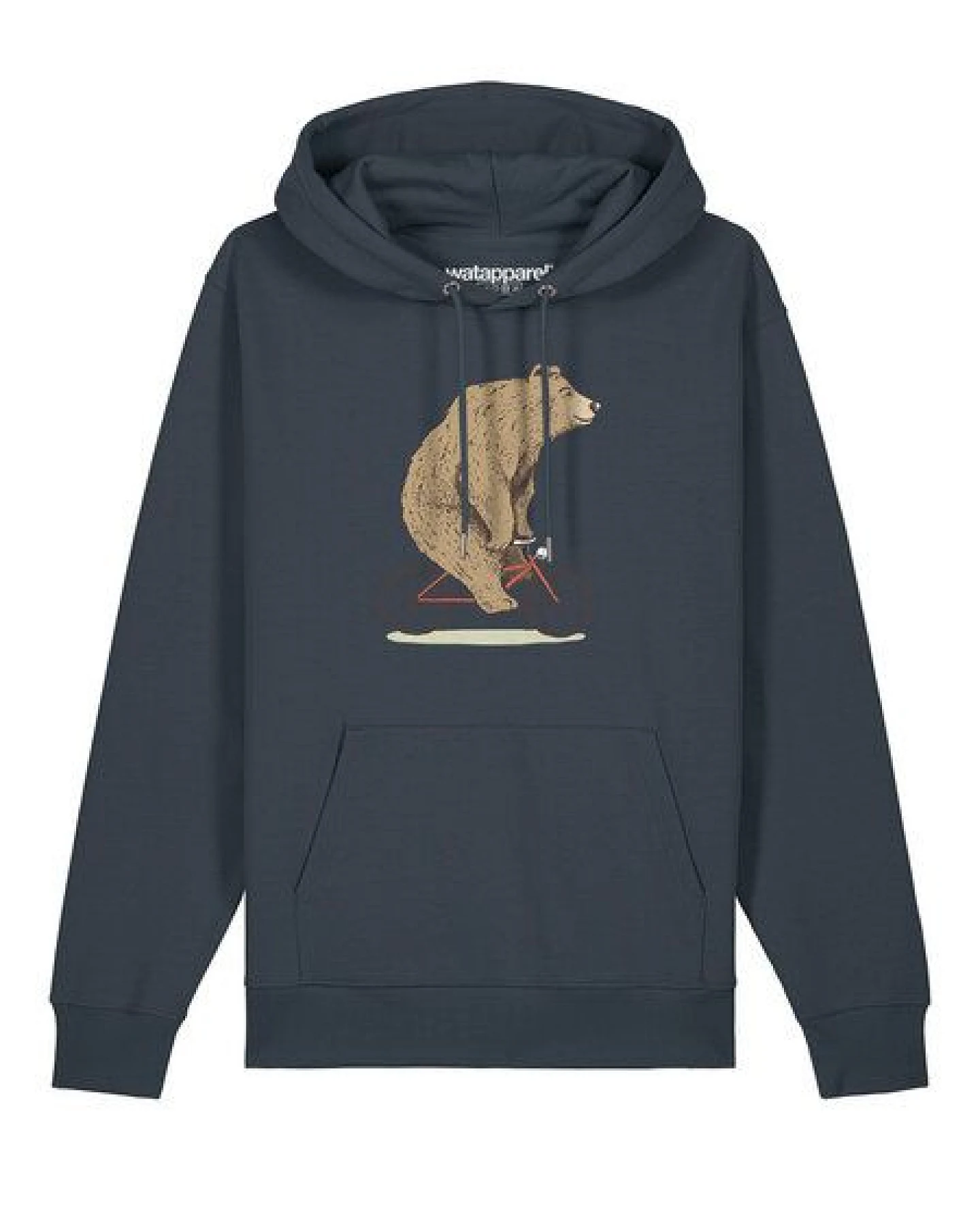 watapparel Hoodie Unisex Fahrradbär – Ansicht 2