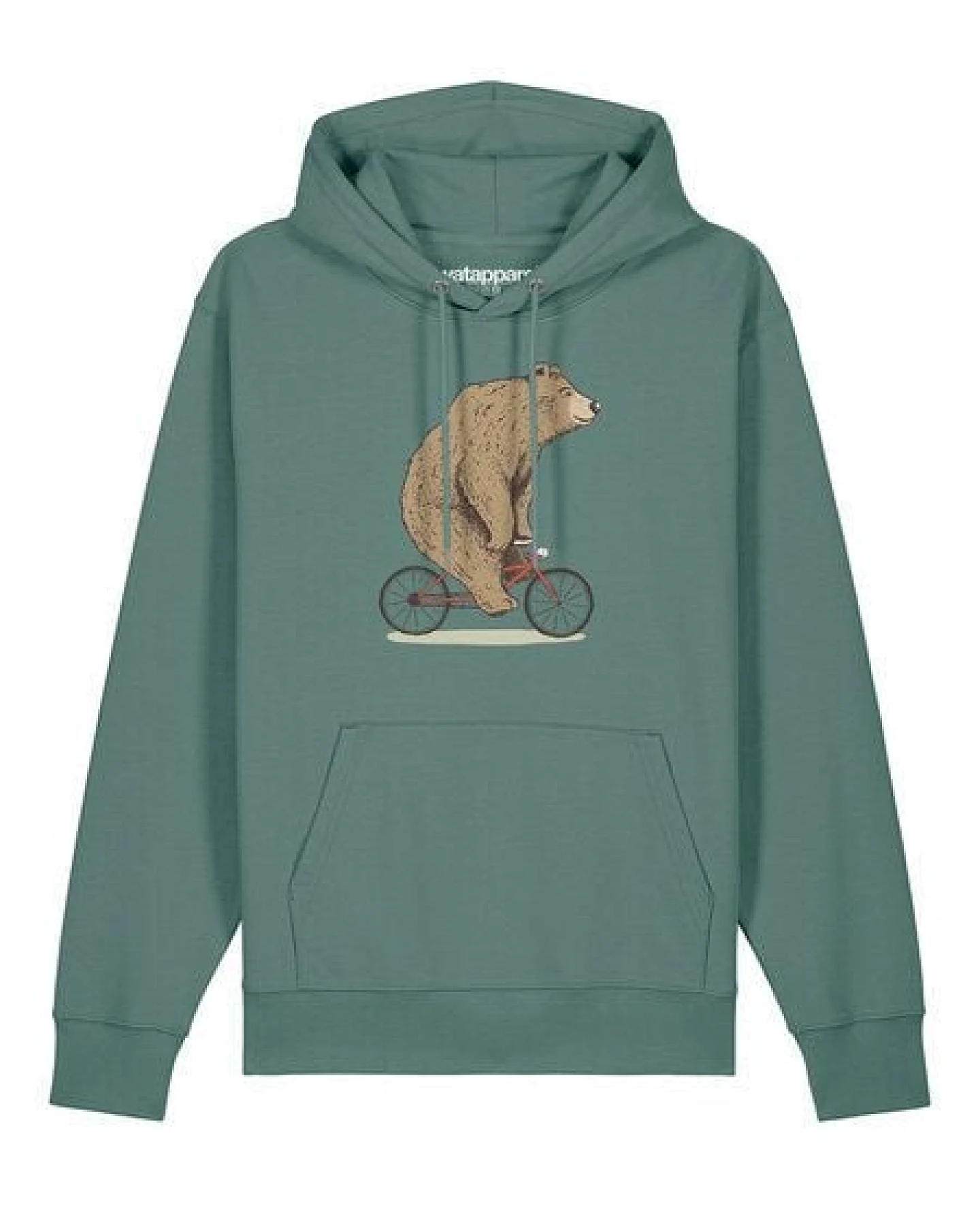 watapparel Hoodie Unisex Fahrradbär – Ansicht 2