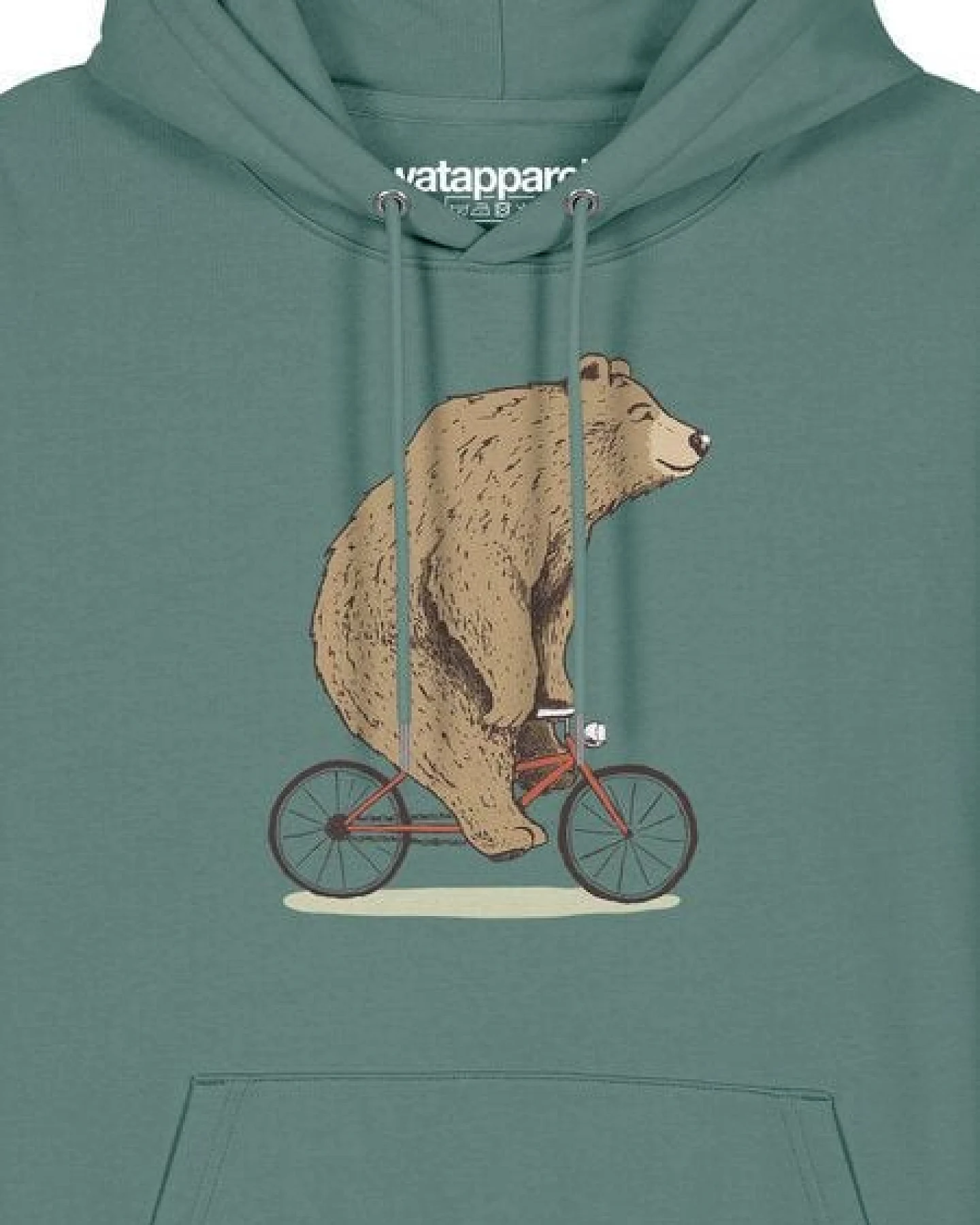 watapparel Hoodie Unisex Fahrradbär – Ansicht 3