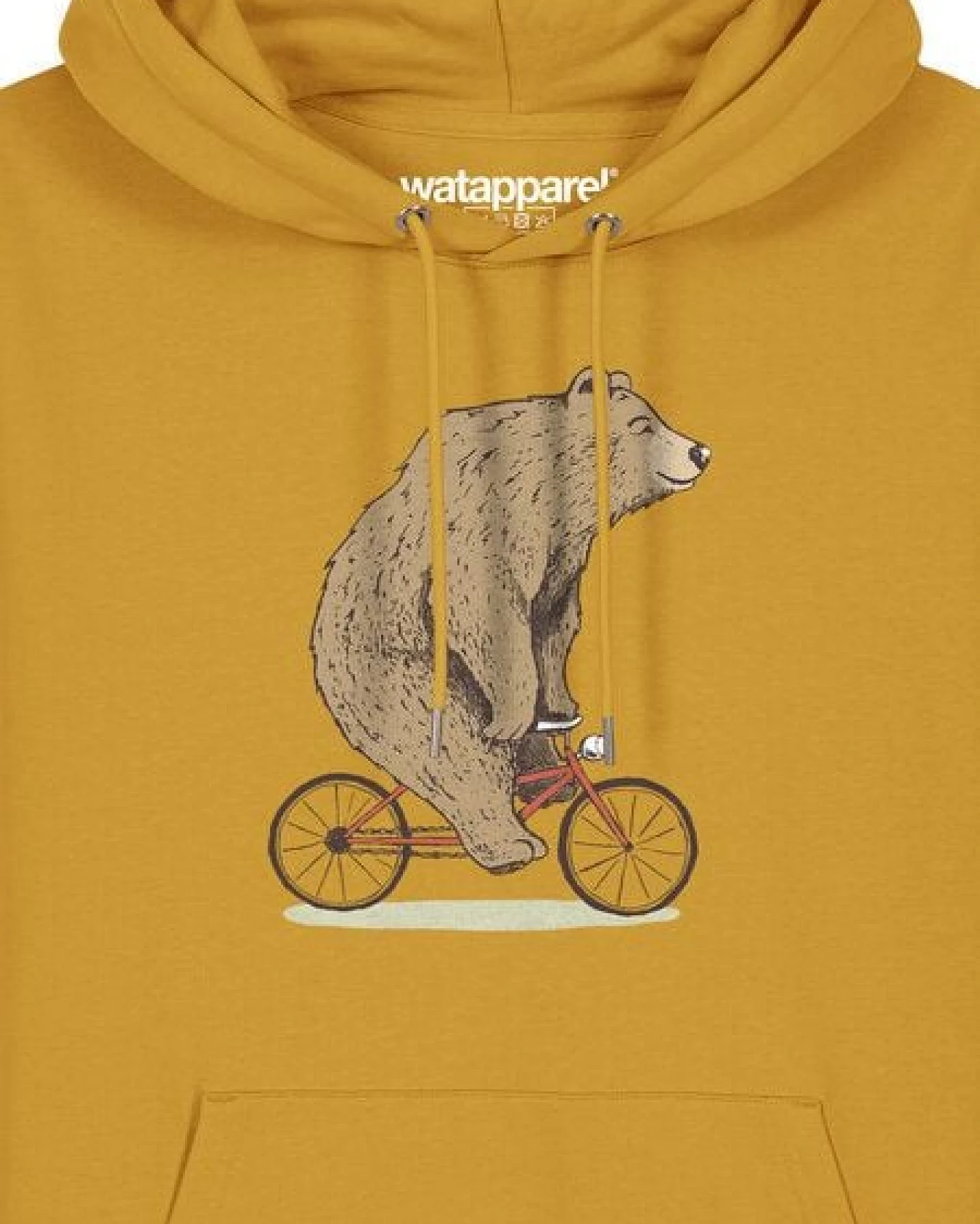 watapparel Hoodie Unisex Fahrradbär – Ansicht 3