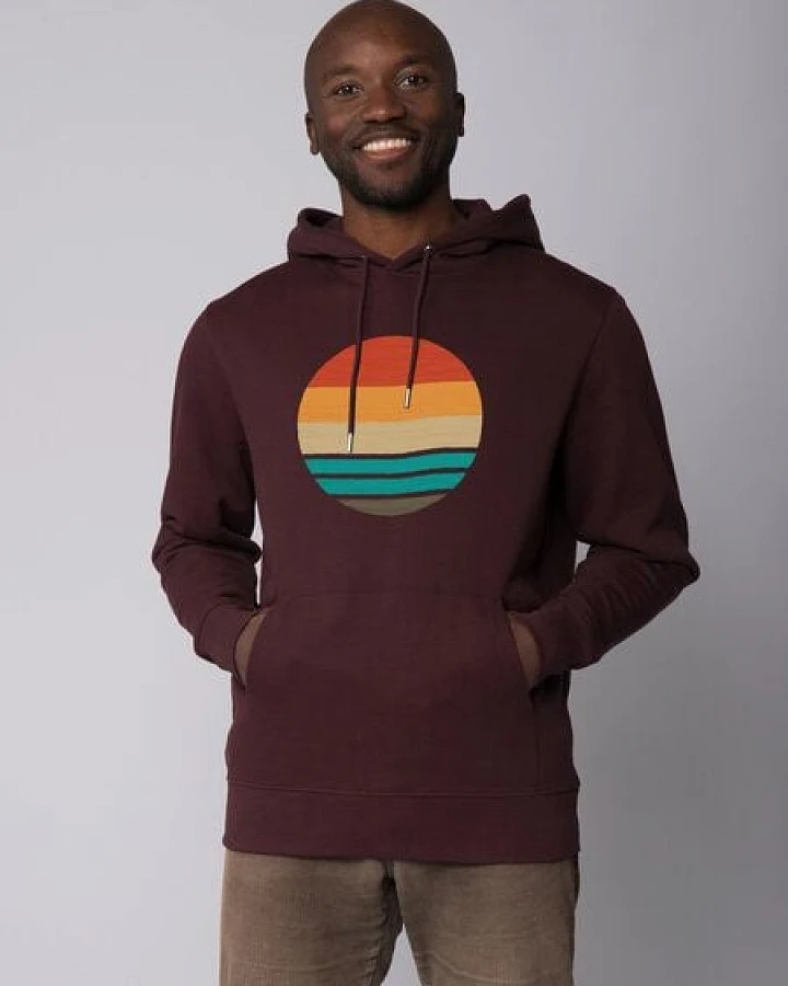 watapparel Hoodie Unisex Retro Sunset Ocean