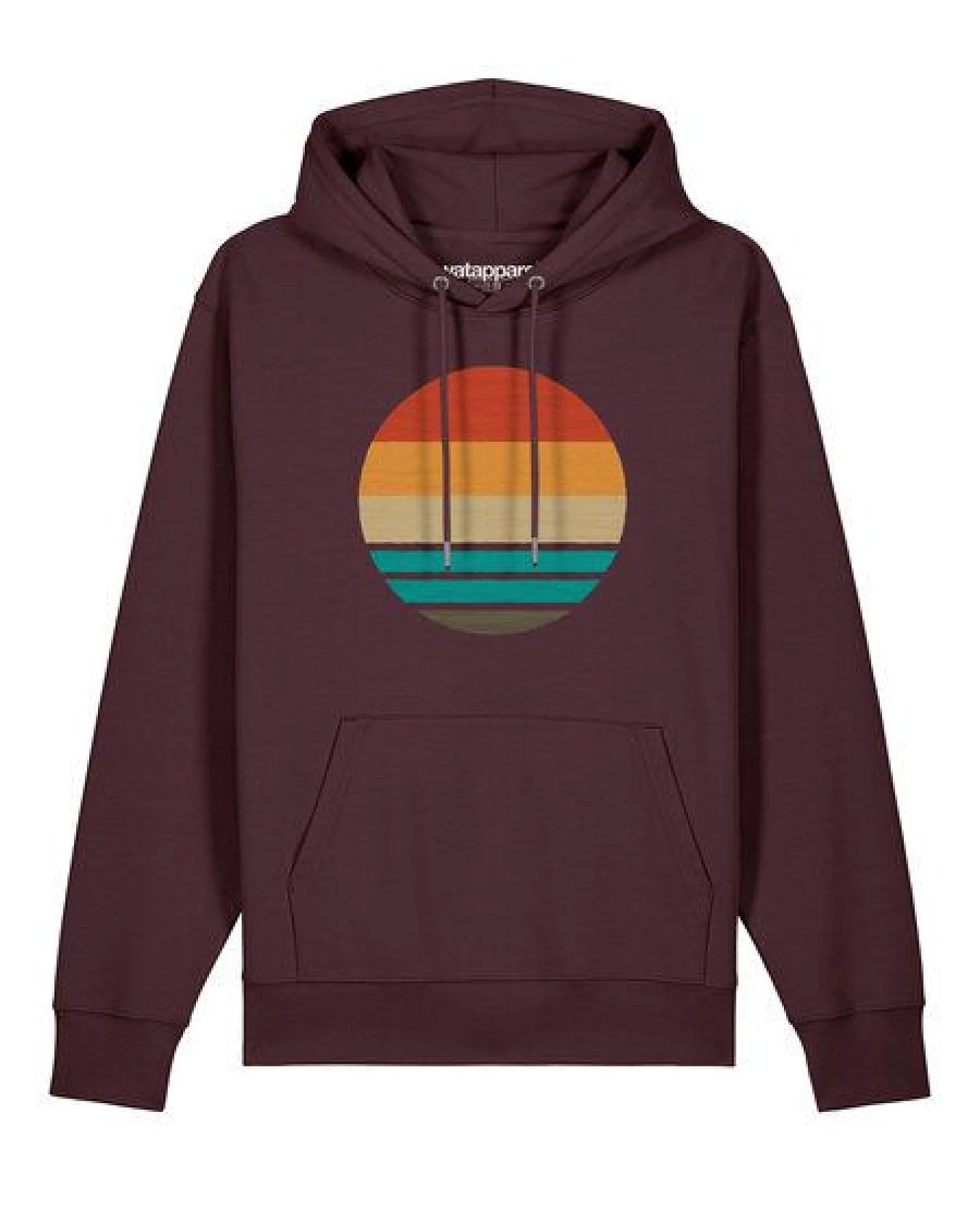 watapparel Hoodie Unisex Retro Sunset Ocean – Ansicht 2