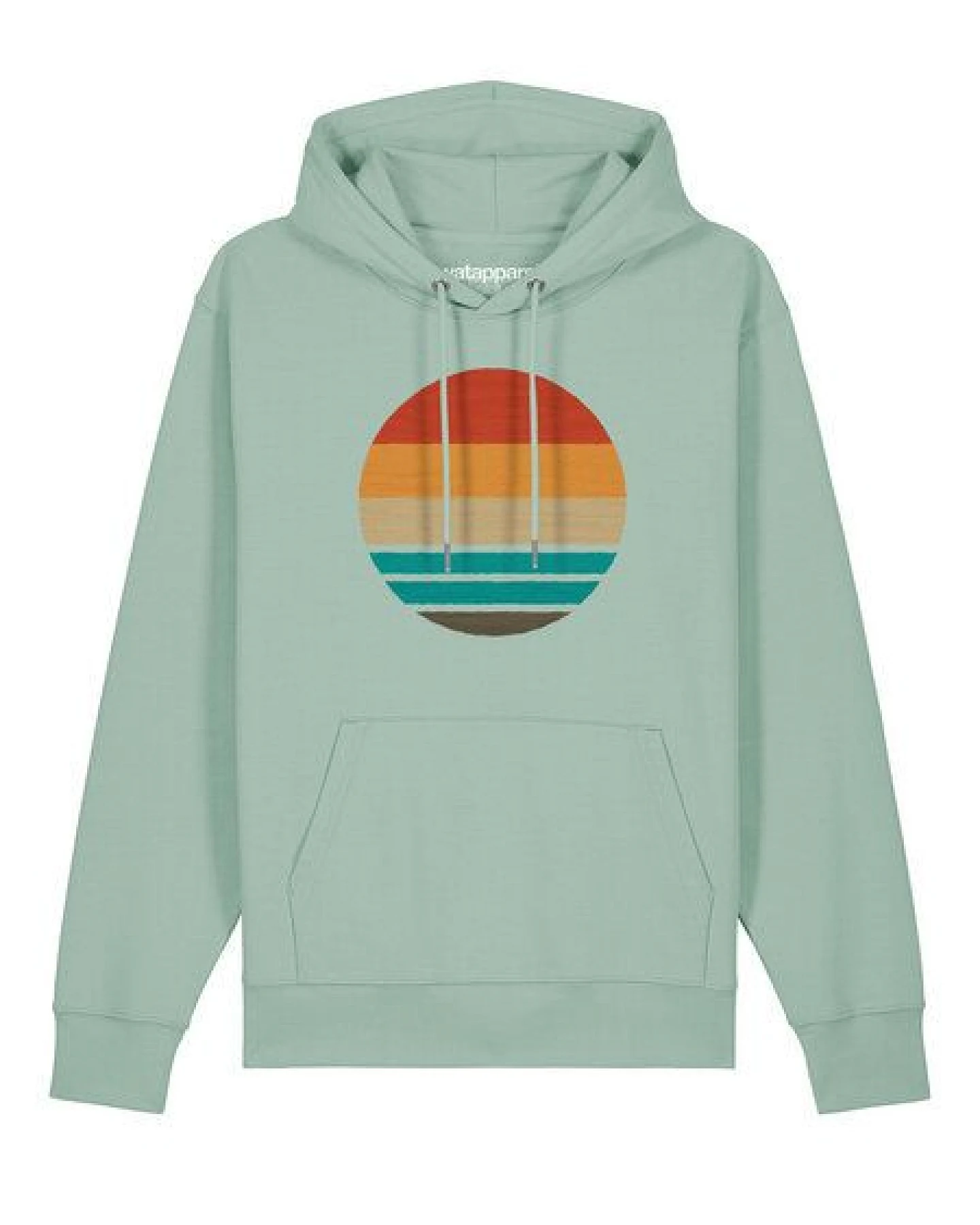 watapparel Hoodie Unisex Retro Sunset Ocean – Ansicht 2
