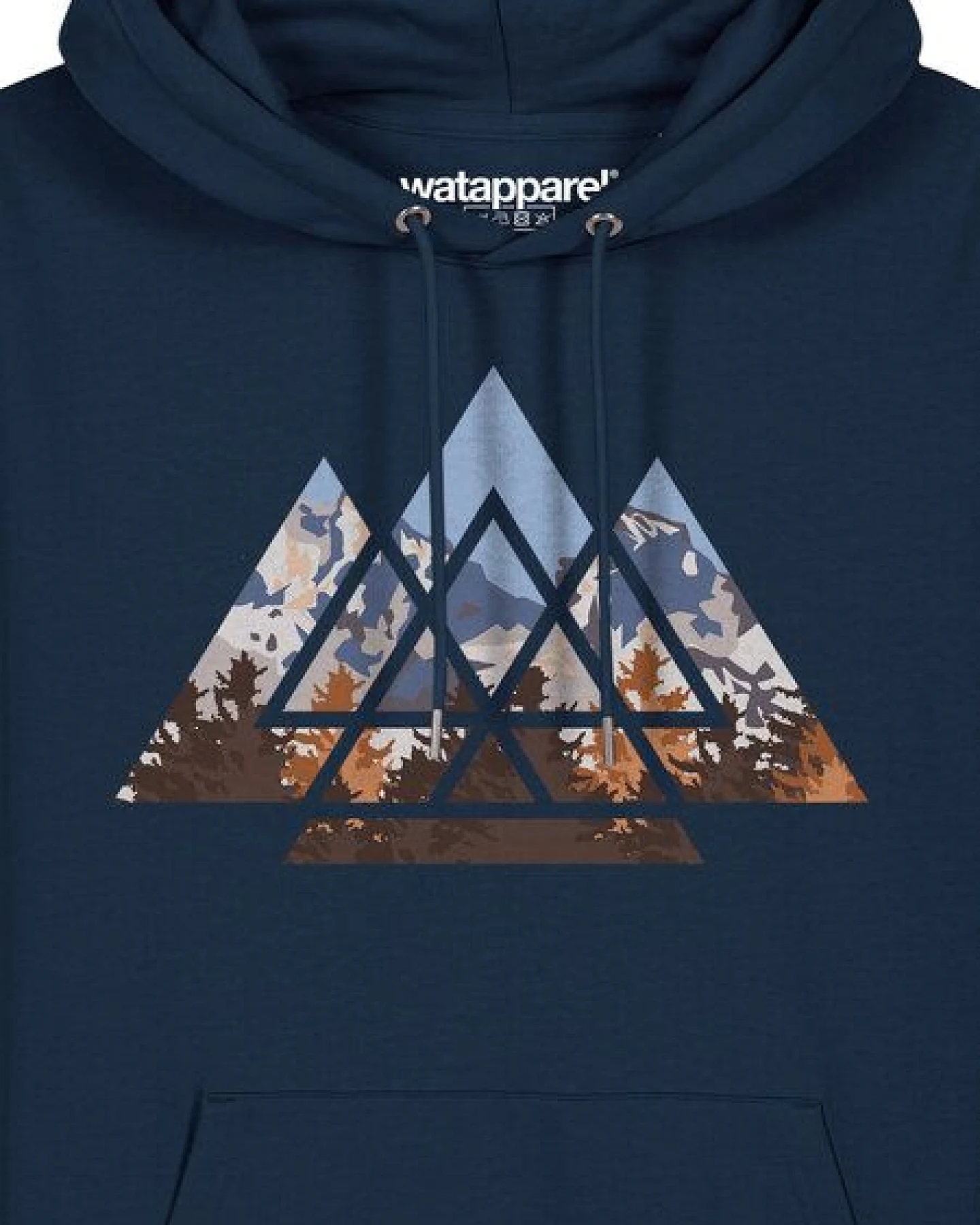 watapparel Hoodie Unisex Geometric Landscape – Ansicht 3