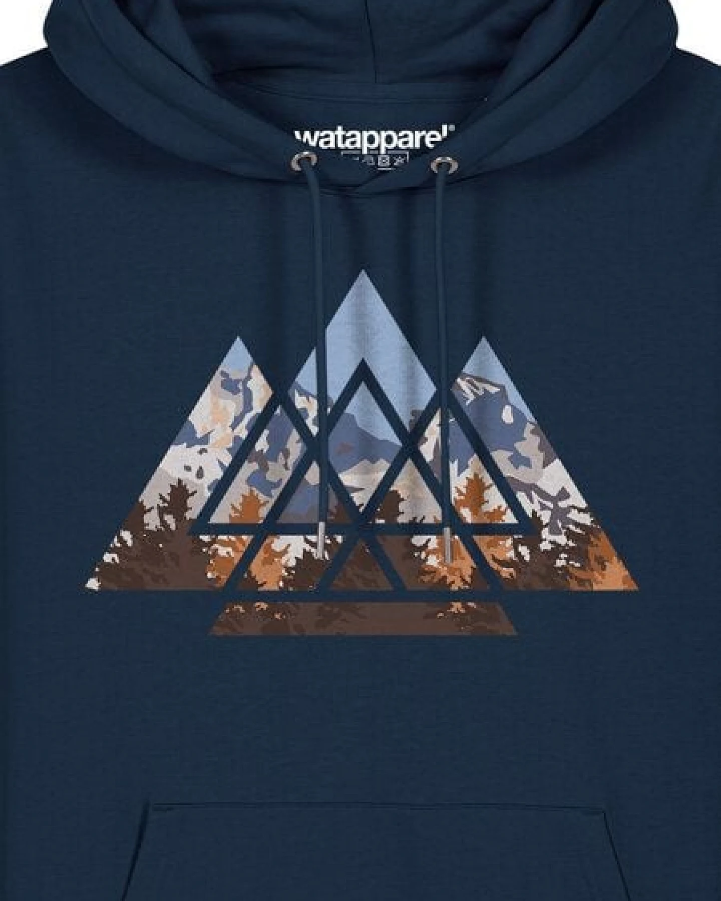 watapparel Hoodie Unisex Geometric Landscape – Ansicht 3