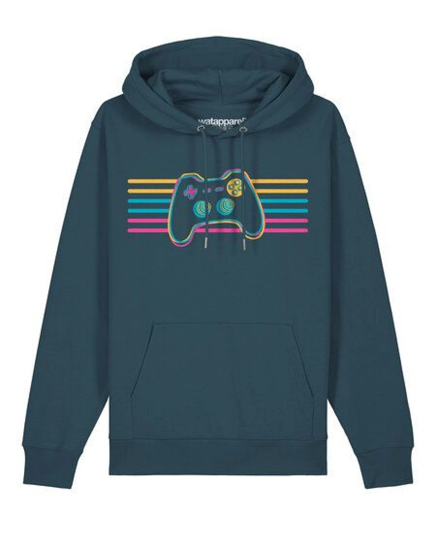 watapparel Hoodie Unisex Retro Joystick – Ansicht 2