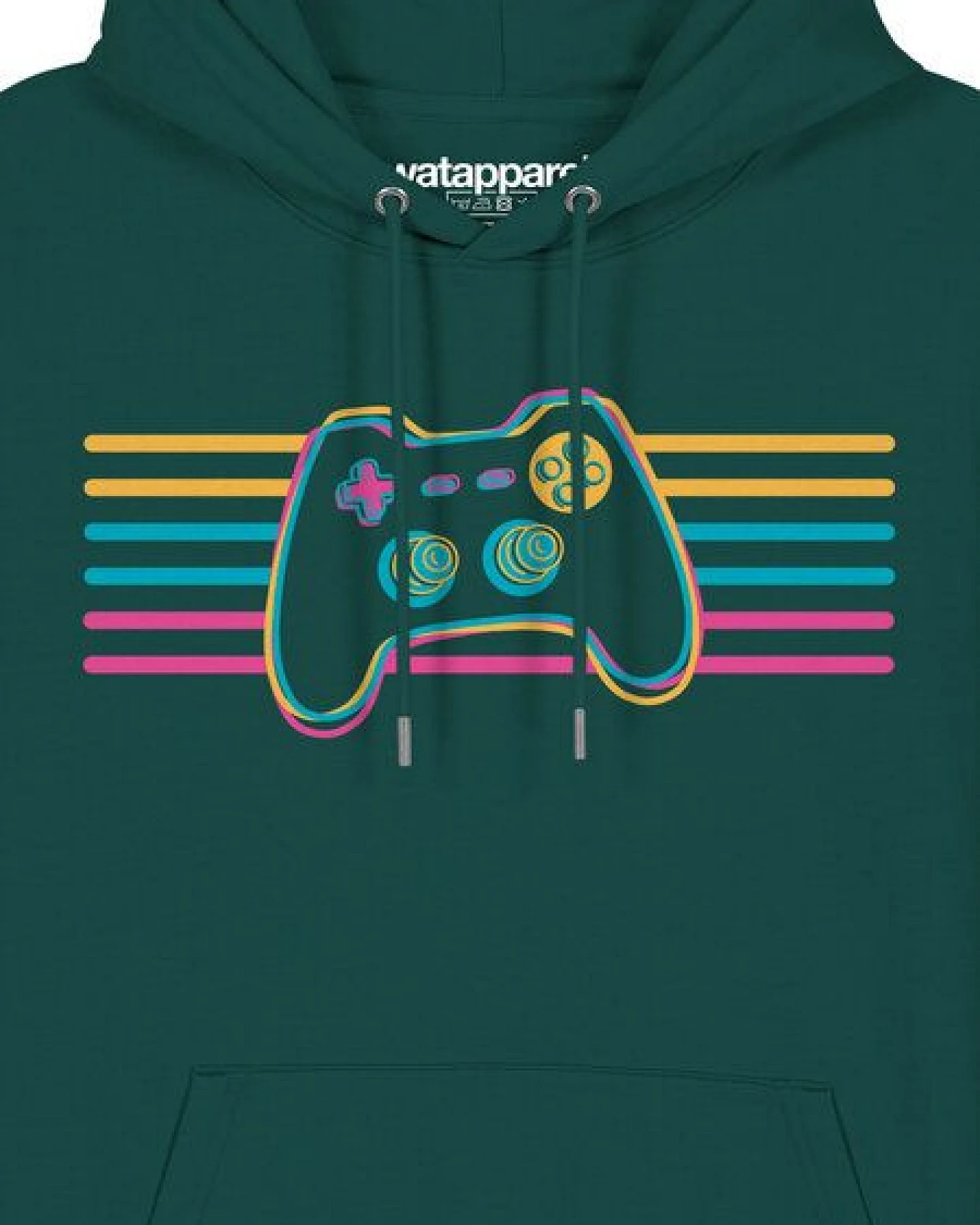 watapparel Hoodie Unisex Retro Joystick – Ansicht 3
