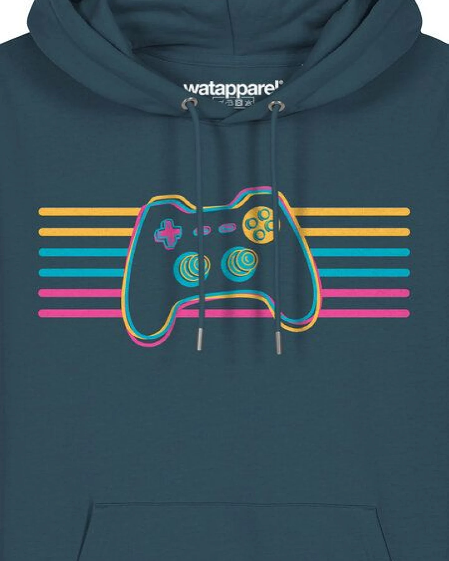 watapparel Hoodie Unisex Retro Joystick – Ansicht 3