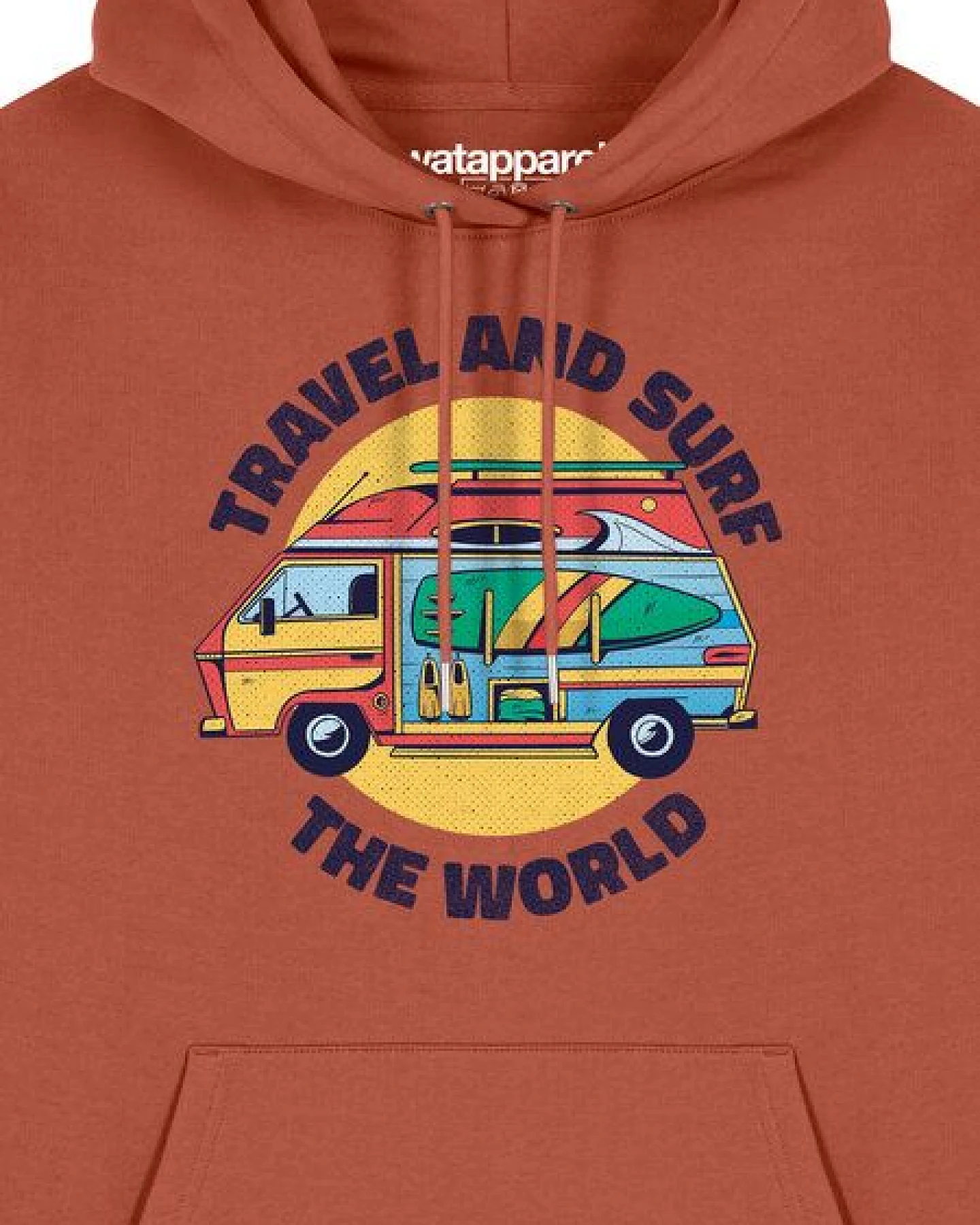 watapparel Hoodie Unisex Travel and surf – Ansicht 3