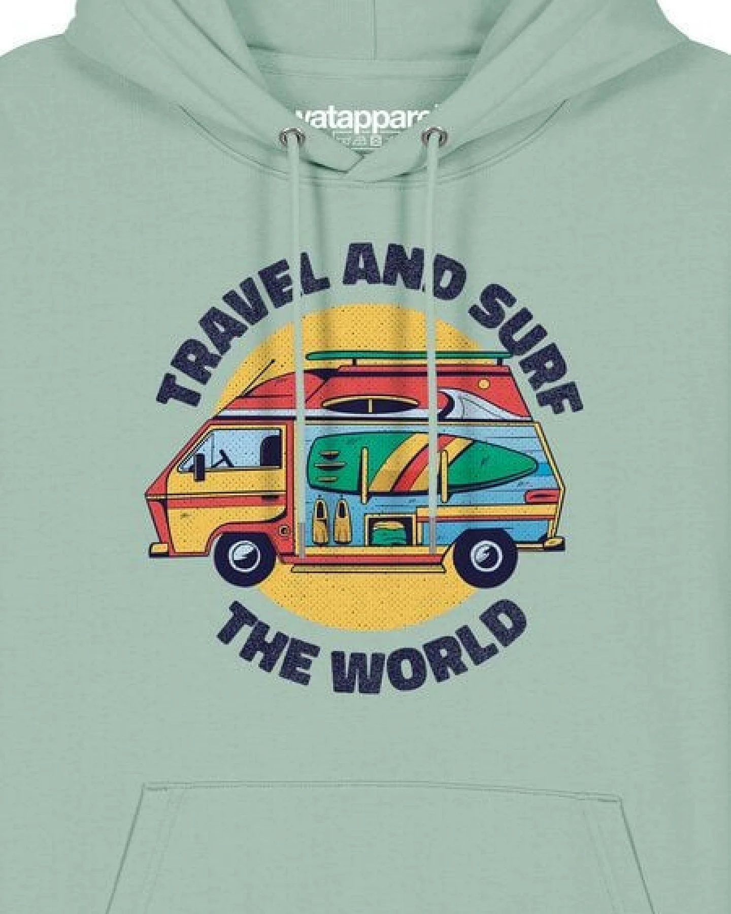 watapparel Hoodie Unisex Travel and surf – Ansicht 3