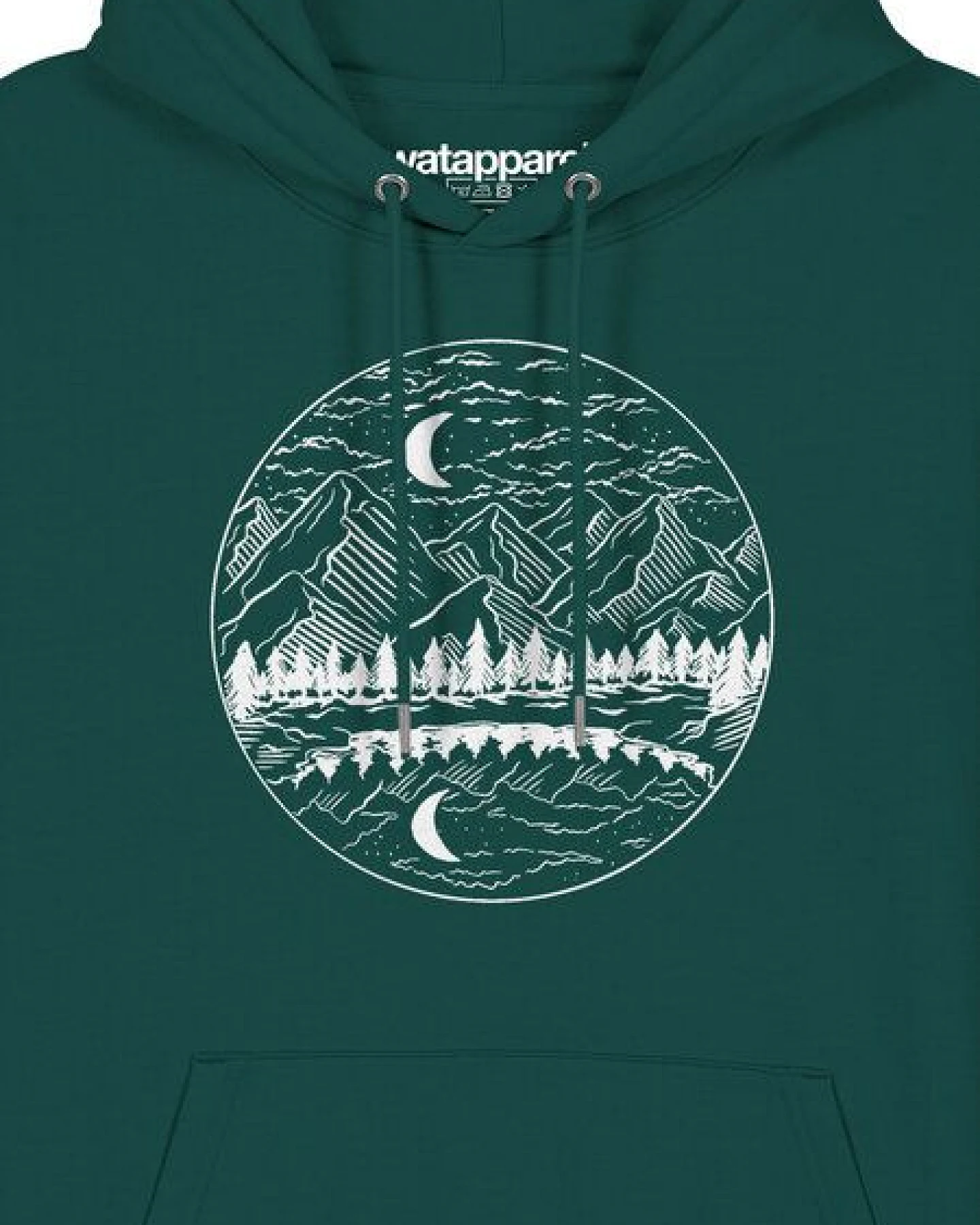 watapparel Hoodie Unisex Mountains by night – Ansicht 3