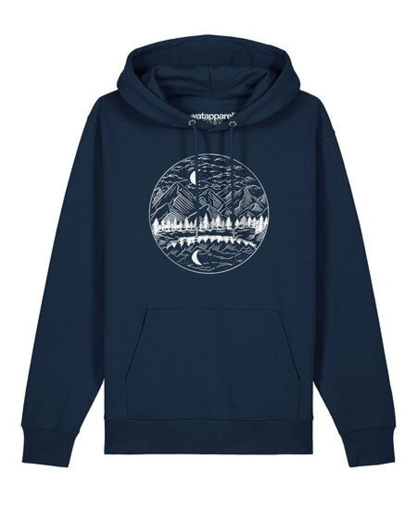 watapparel Hoodie Unisex Mountains by night – Ansicht 2