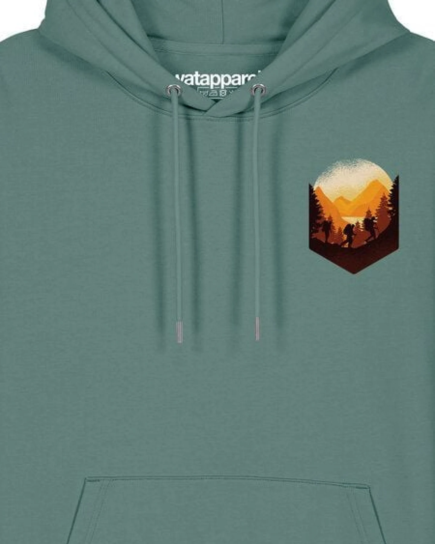 watapparel Hoodie Unisex Hiking in the mountains – Ansicht 3