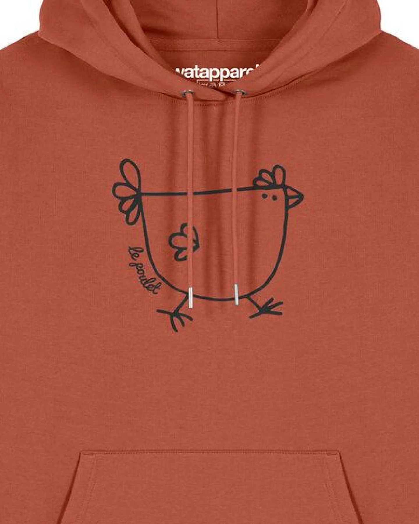 watapparel Hoodie Unisex Le poulet - das Huhn – Ansicht 3