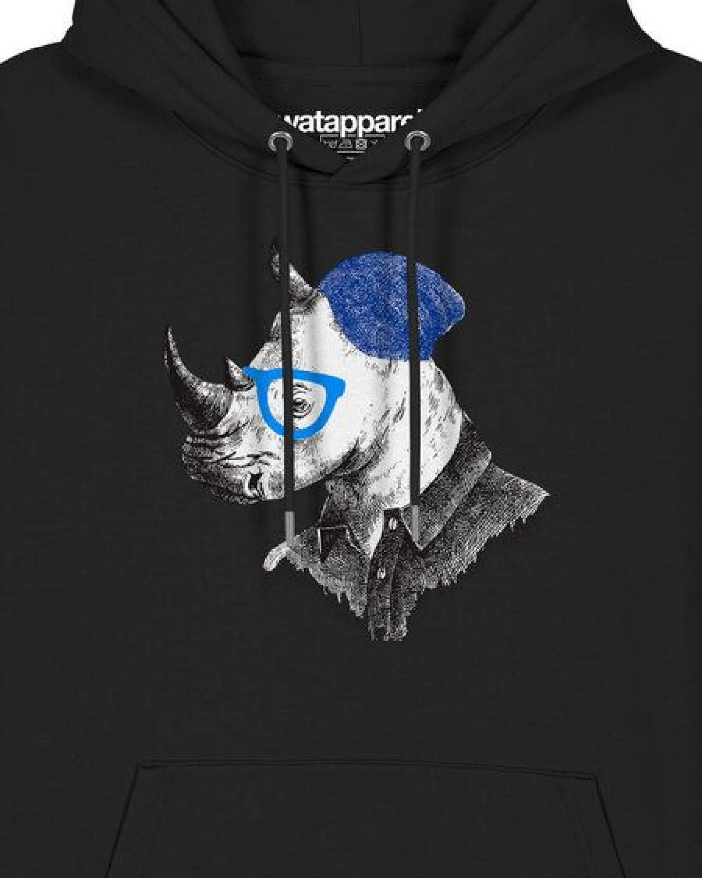 watapparel Hoodie Unisex Nashorn – Ansicht 3