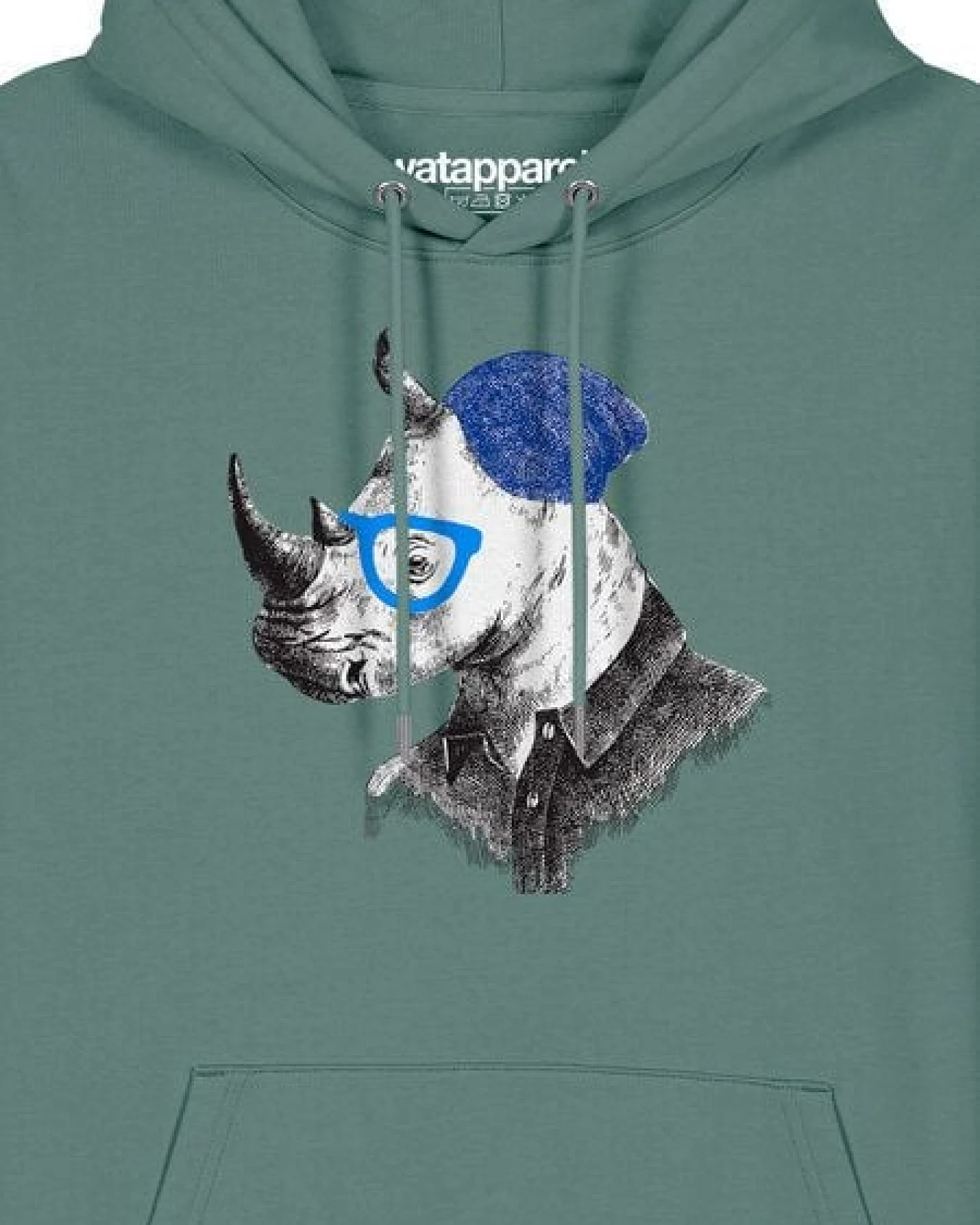 watapparel Hoodie Unisex Nashorn – Ansicht 3