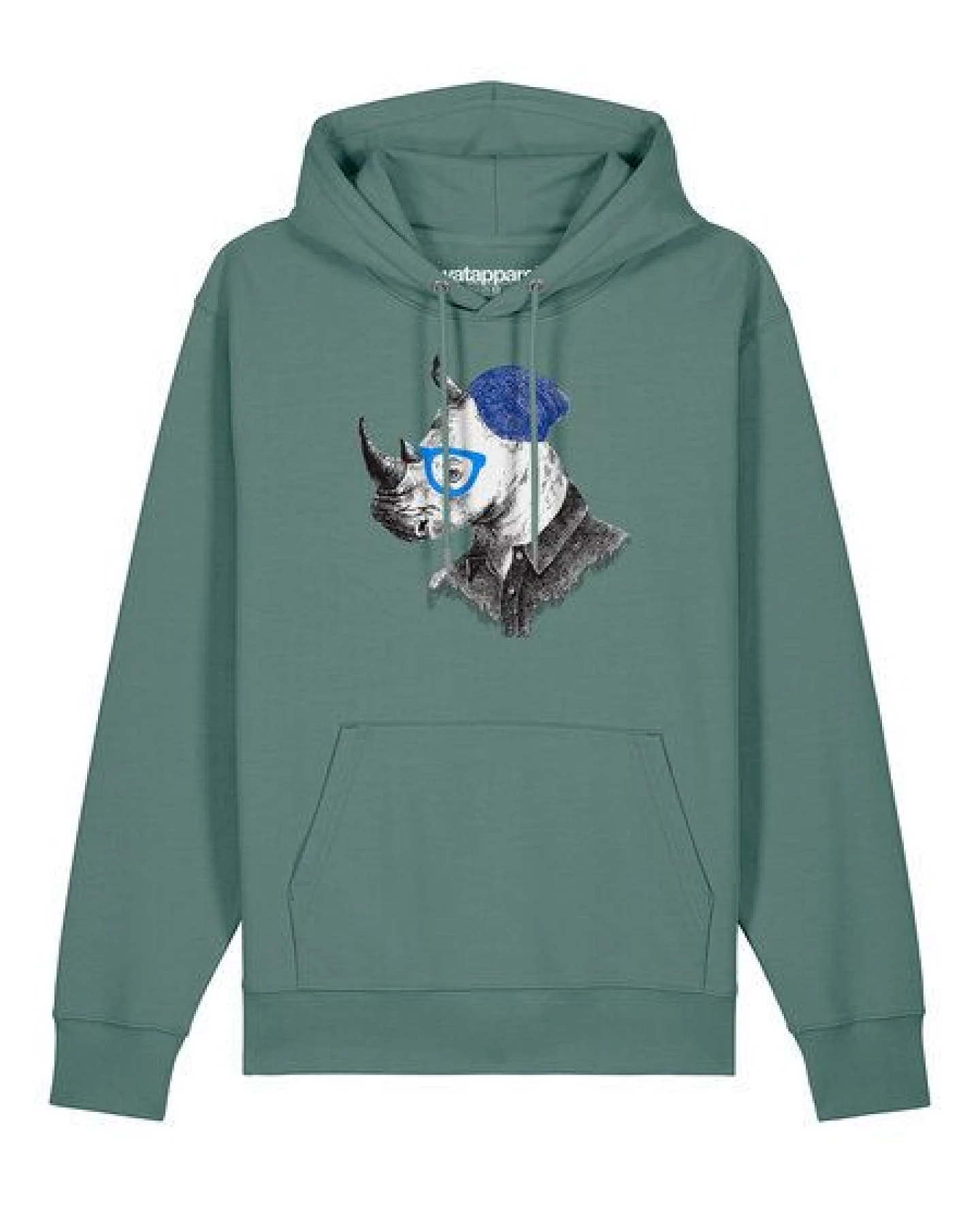 watapparel Hoodie Unisex Nashorn – Ansicht 2