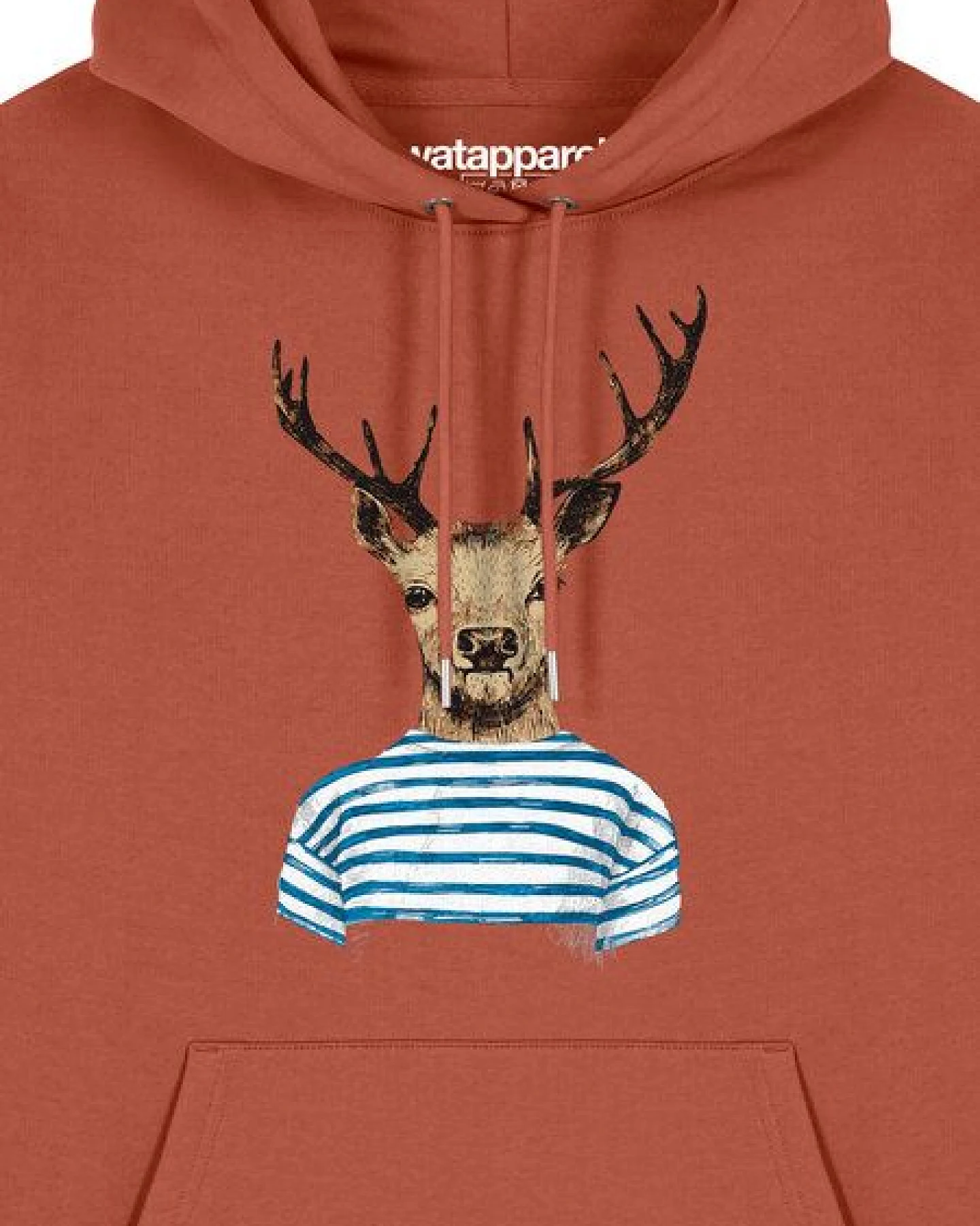 watapparel Hoodie Unisex Hirsch – Ansicht 3